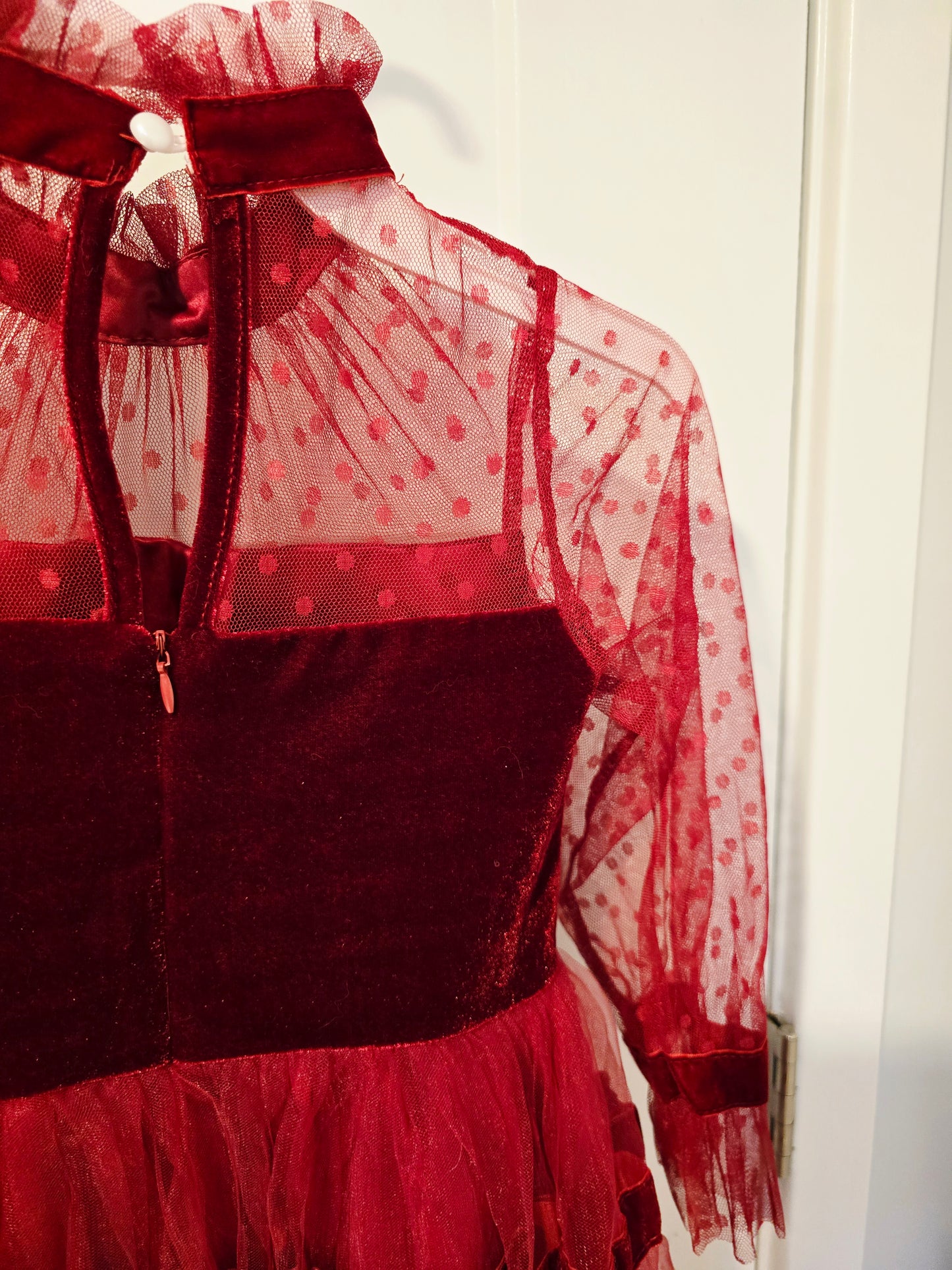 #131 Trish Scully NWT Red Velvet & Tulle dress sz 5