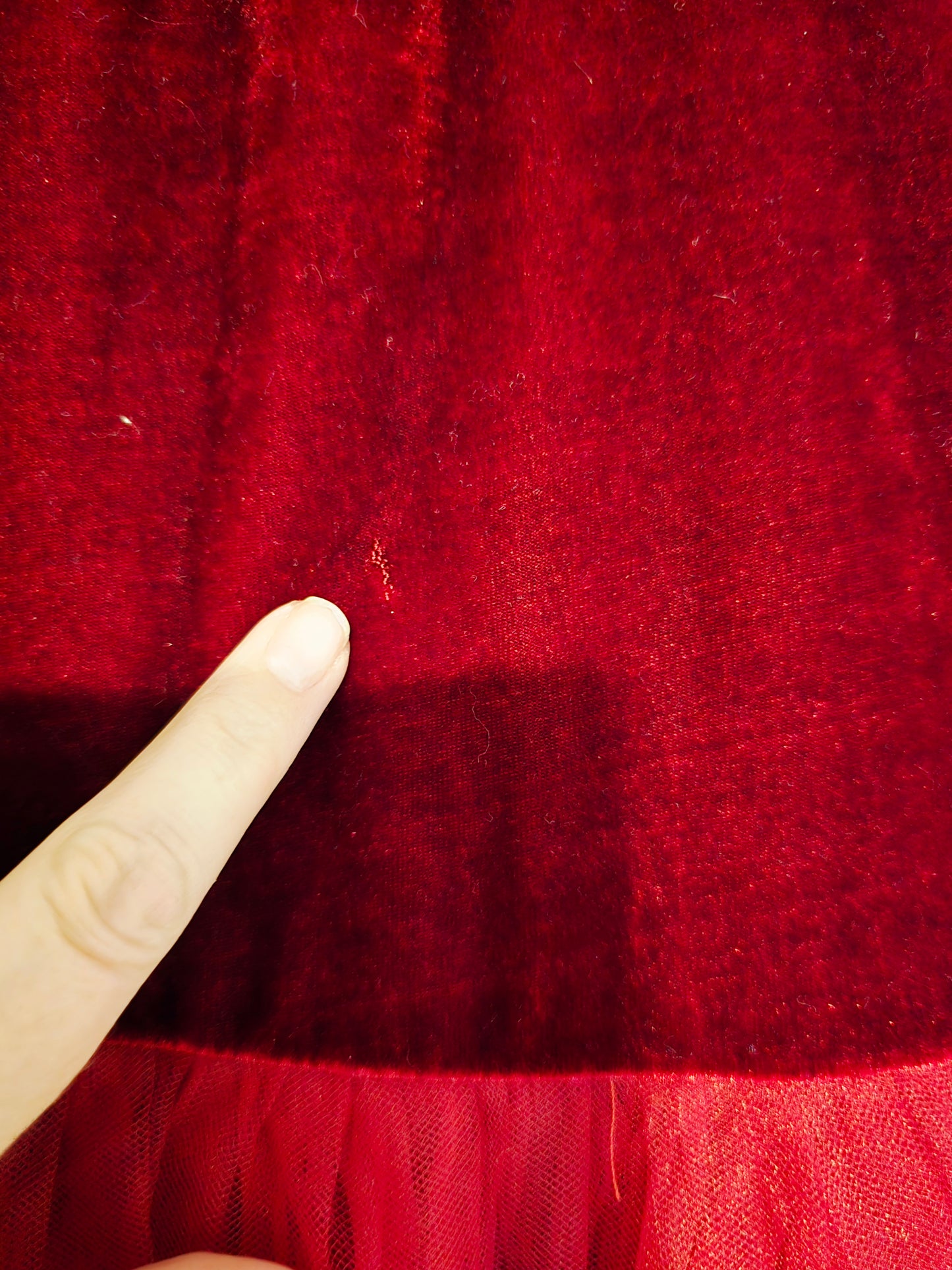 #131 Trish Scully Red Velvet & Tulle dress girls sz 5