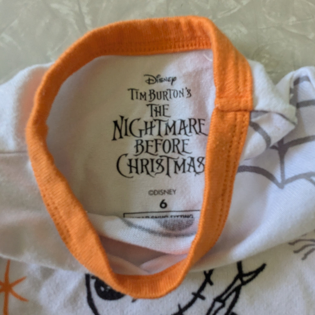 #61 Kids 6 Jack Skellington Zero Nightmare Before Christmas Halloween Pajama Set NWOT