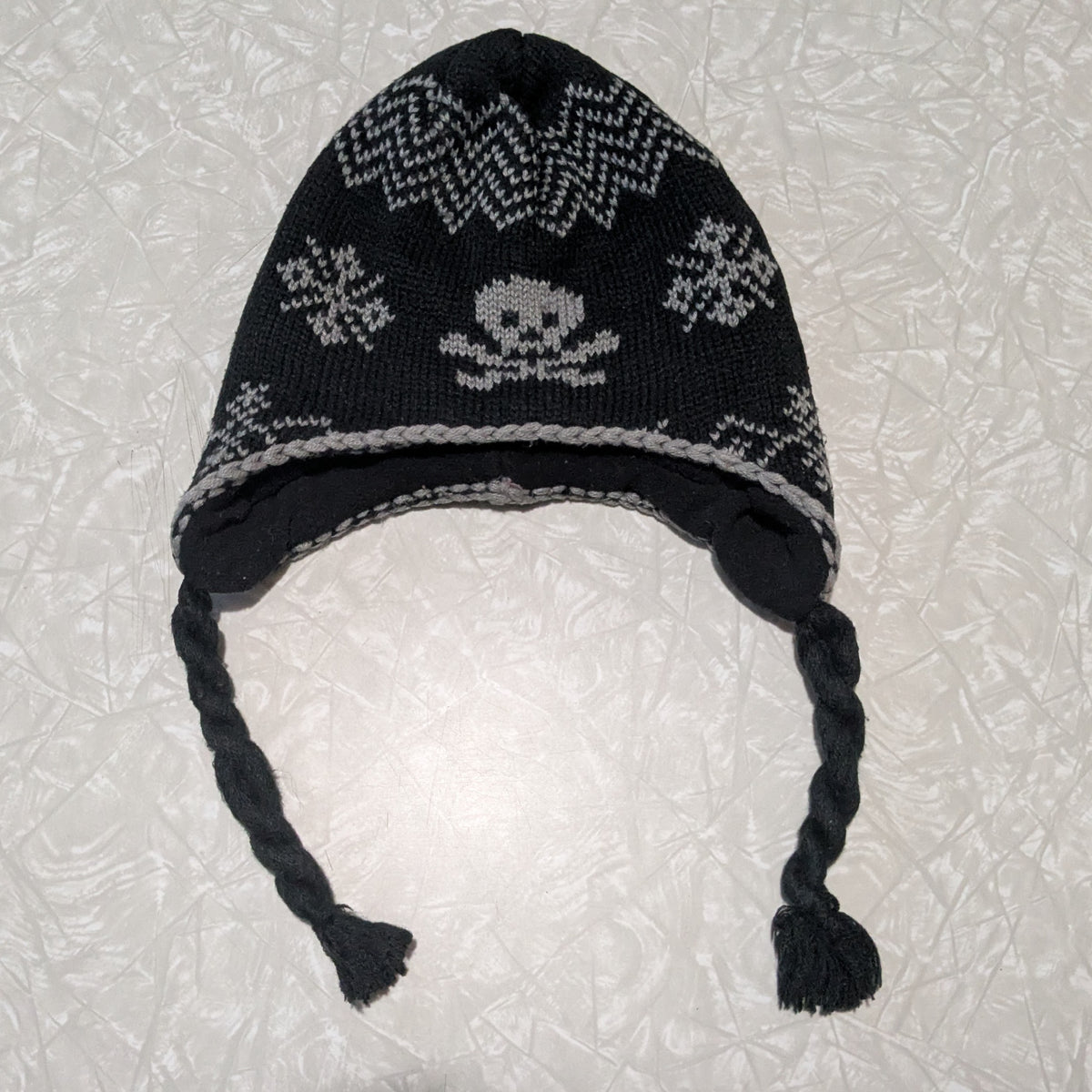 #61 Toddler Knit Fleece Lined Skull Hat