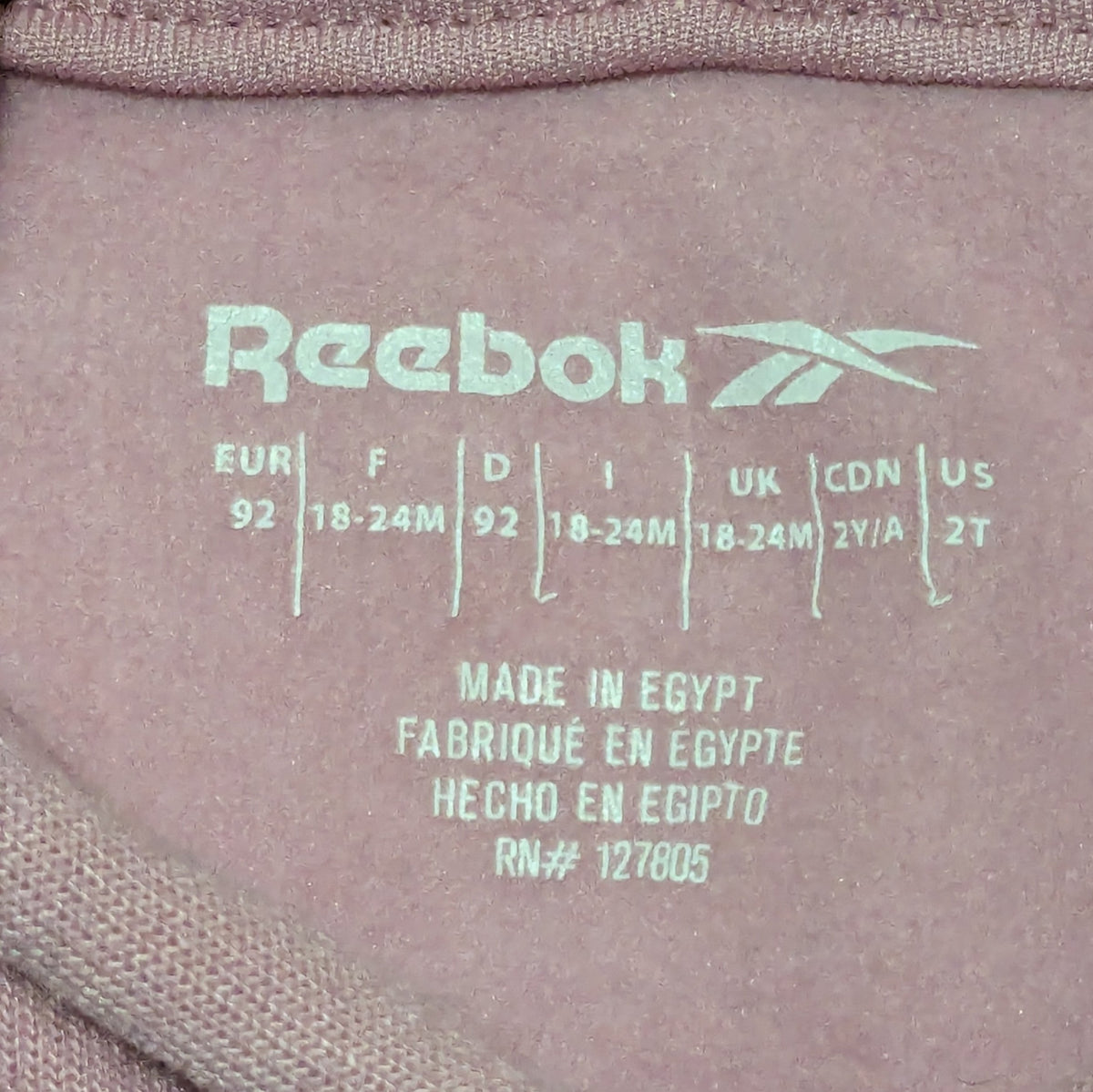 #61 Reebok 2T Pink Hoodie Sweatshirt