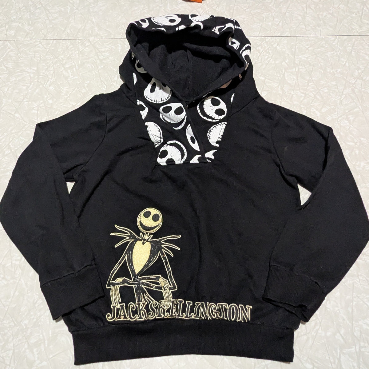 #61 Girls 6 Jack Skellington Nightmare Before Christmas Halloween Hoodie