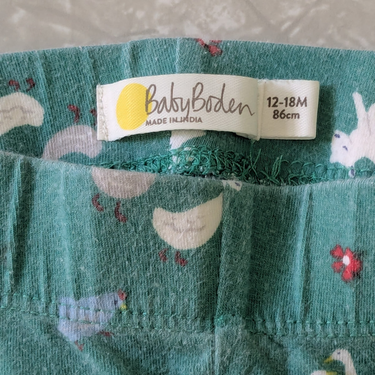 #61 Baby Boden 12-18mo Leggings Farm Animals