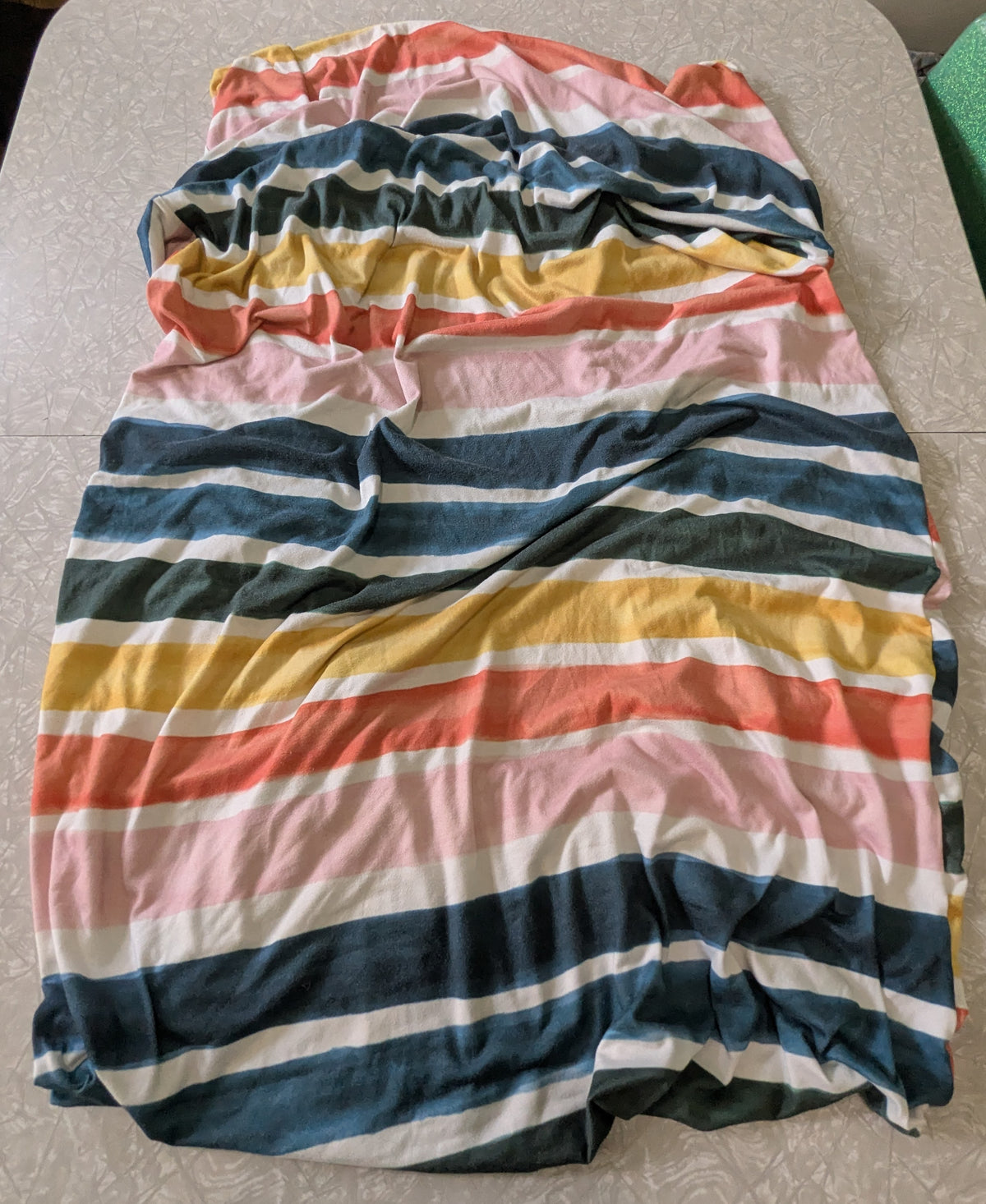 #61 Jewel Tone Rainbow Stripe Jersey Crib Sheet