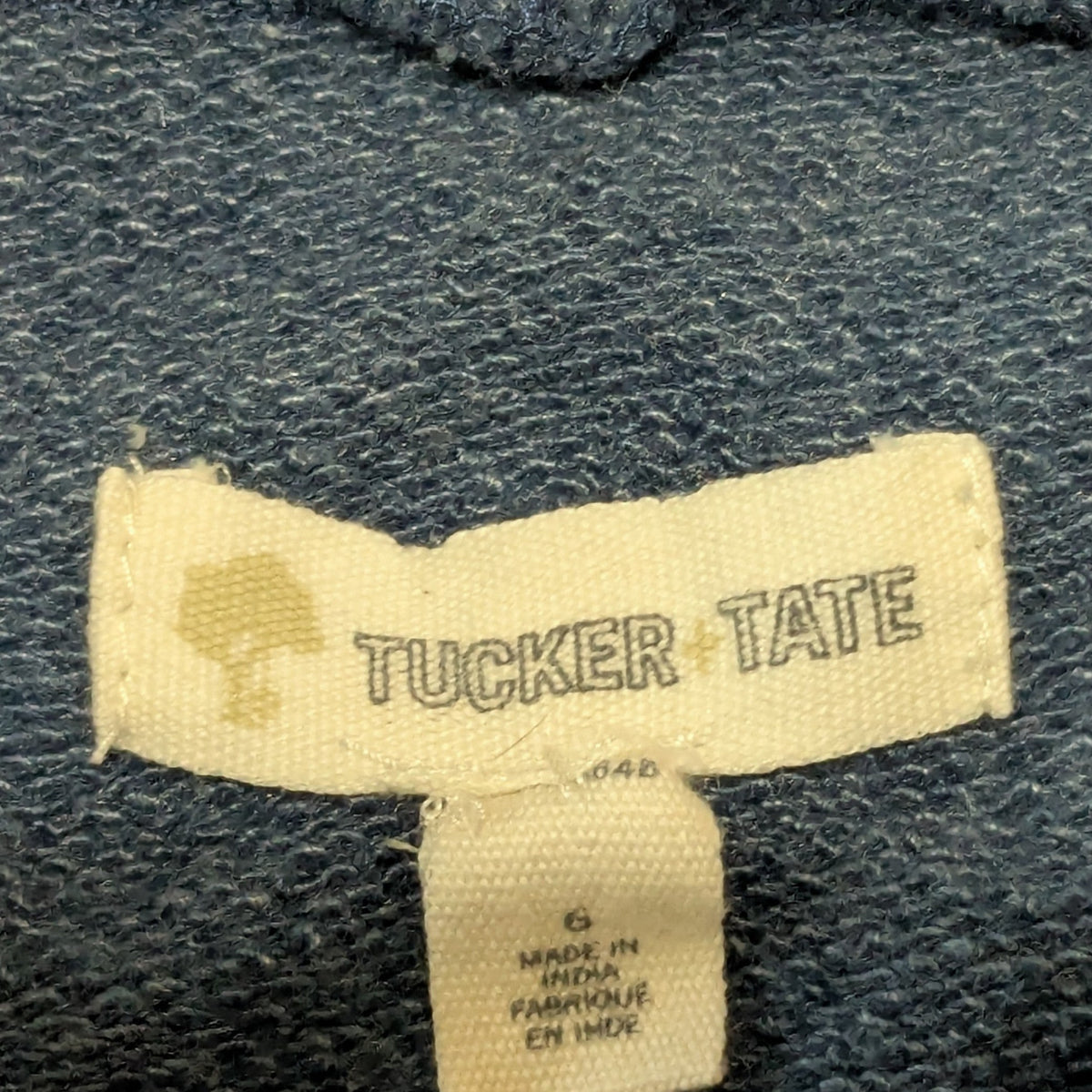 #61 Tate + Tucker Boys 6 Plaid Blue Yellow Autumn Fall Hoodie