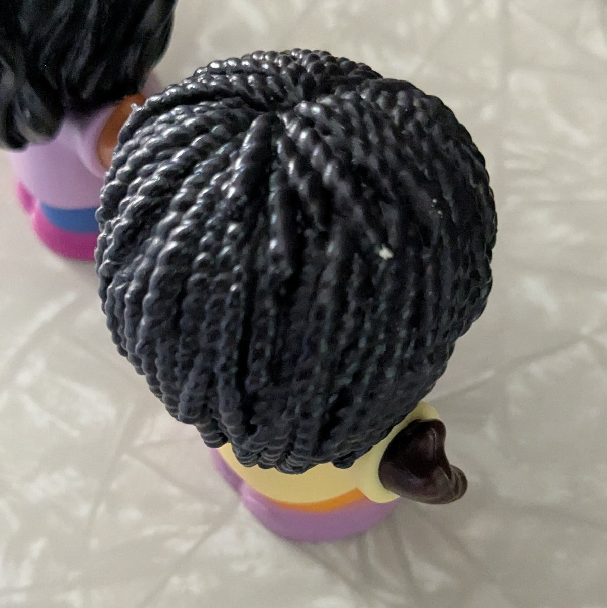 #61 African American Little People - Teacher, Friends Together Pink Girl, Beard Beanie, Dog Walker/Hiker