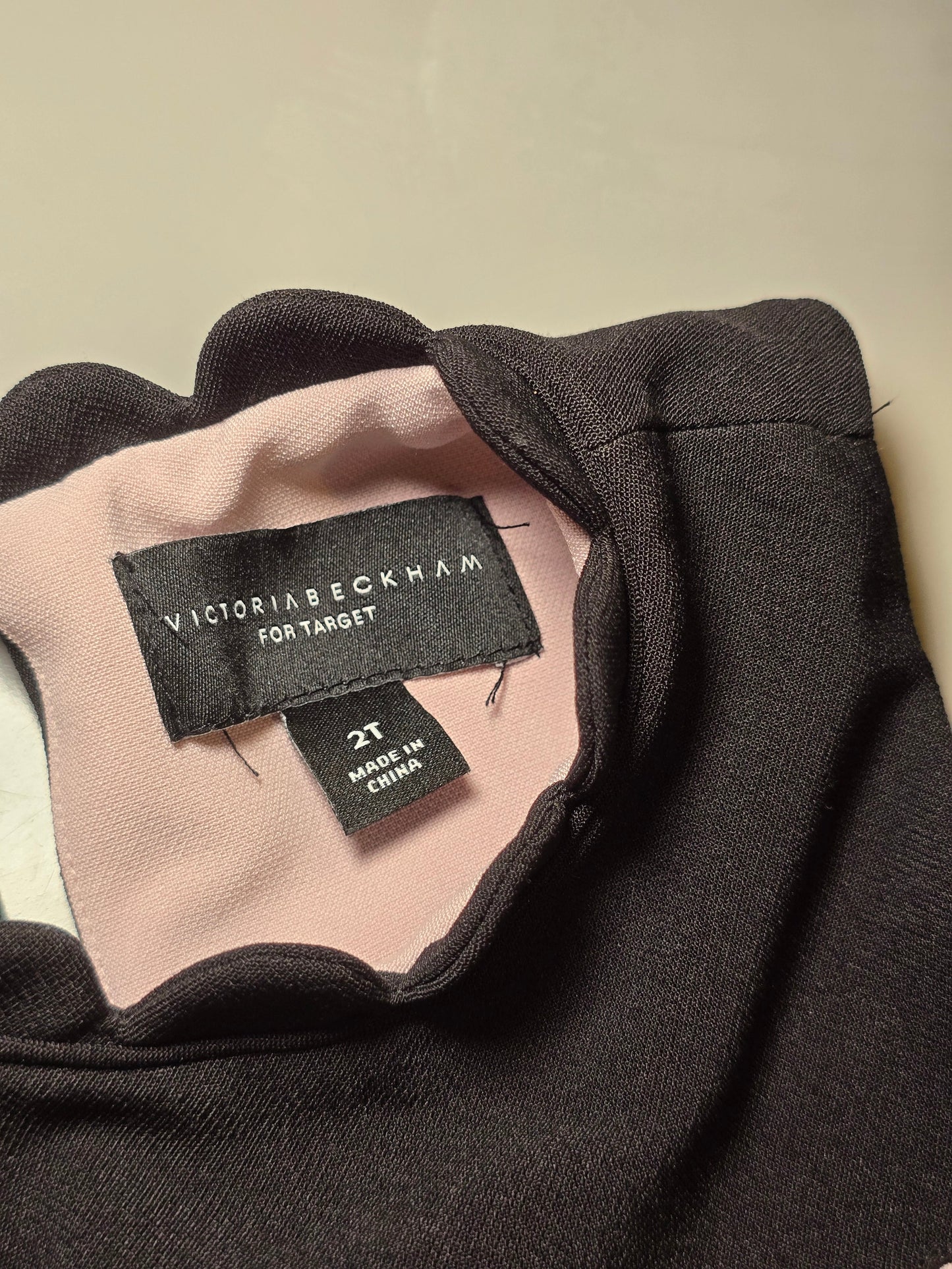 #131 Victoria Beckham for Target pink and black dress size 2T
