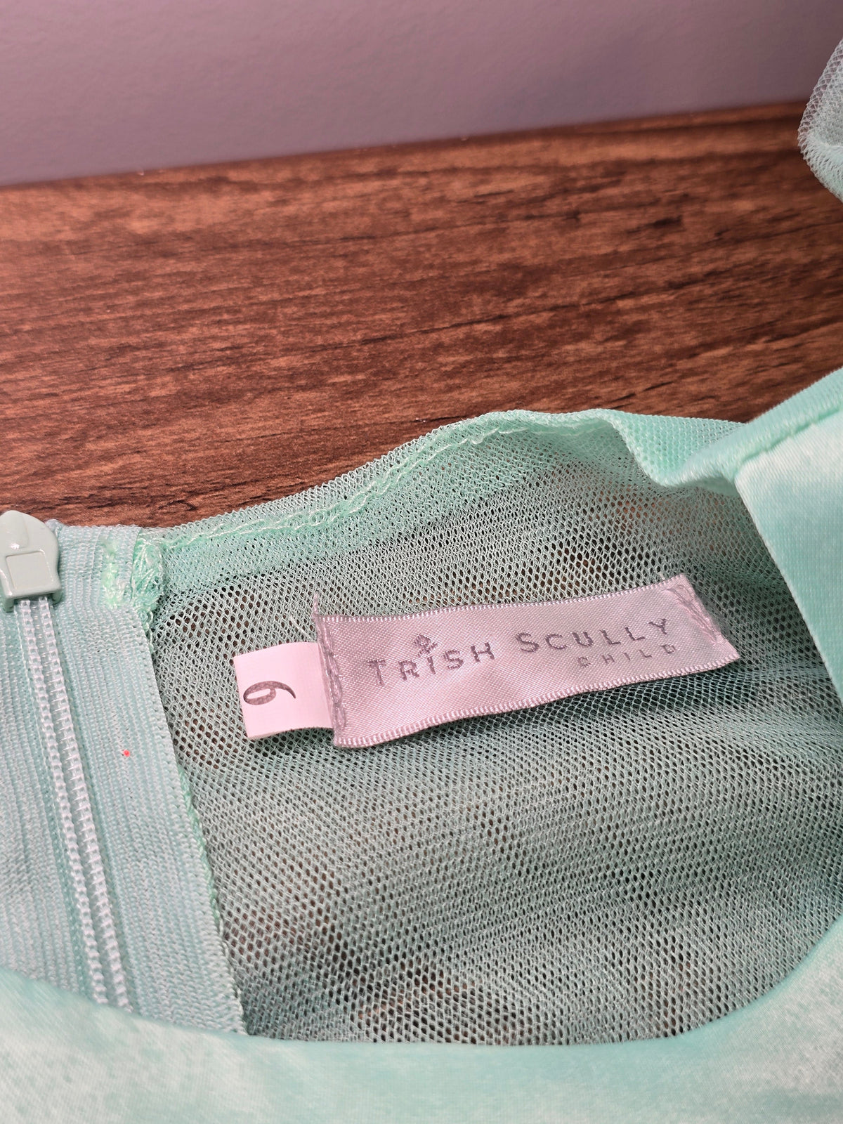 #131 Trish Scully Milly Dress light teal sz 6