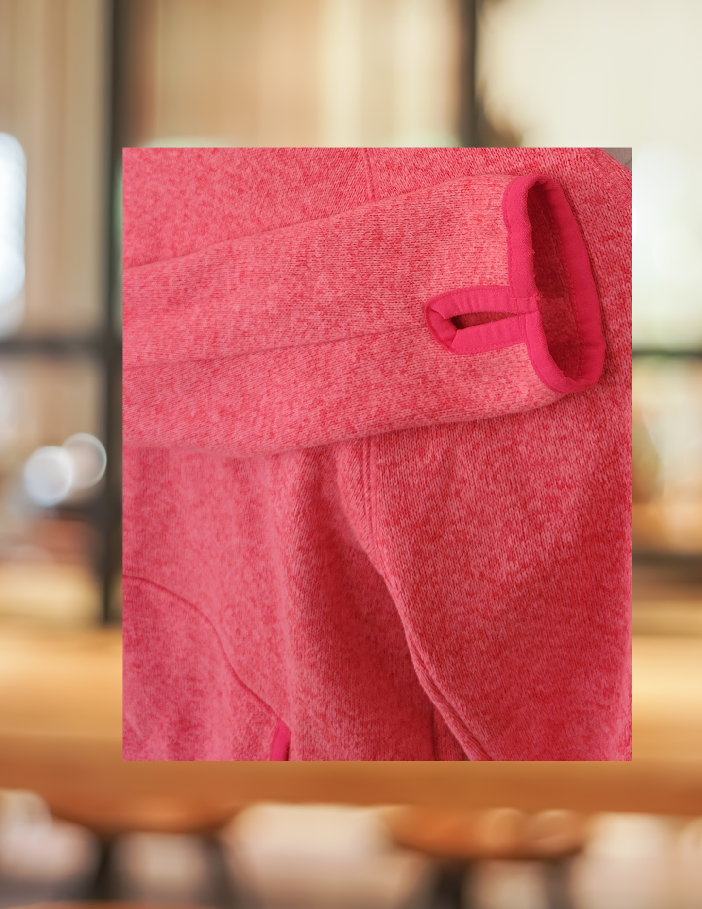 #59 Pink Athletic Sweater with Thumb Holes Girls Size M (10/12)