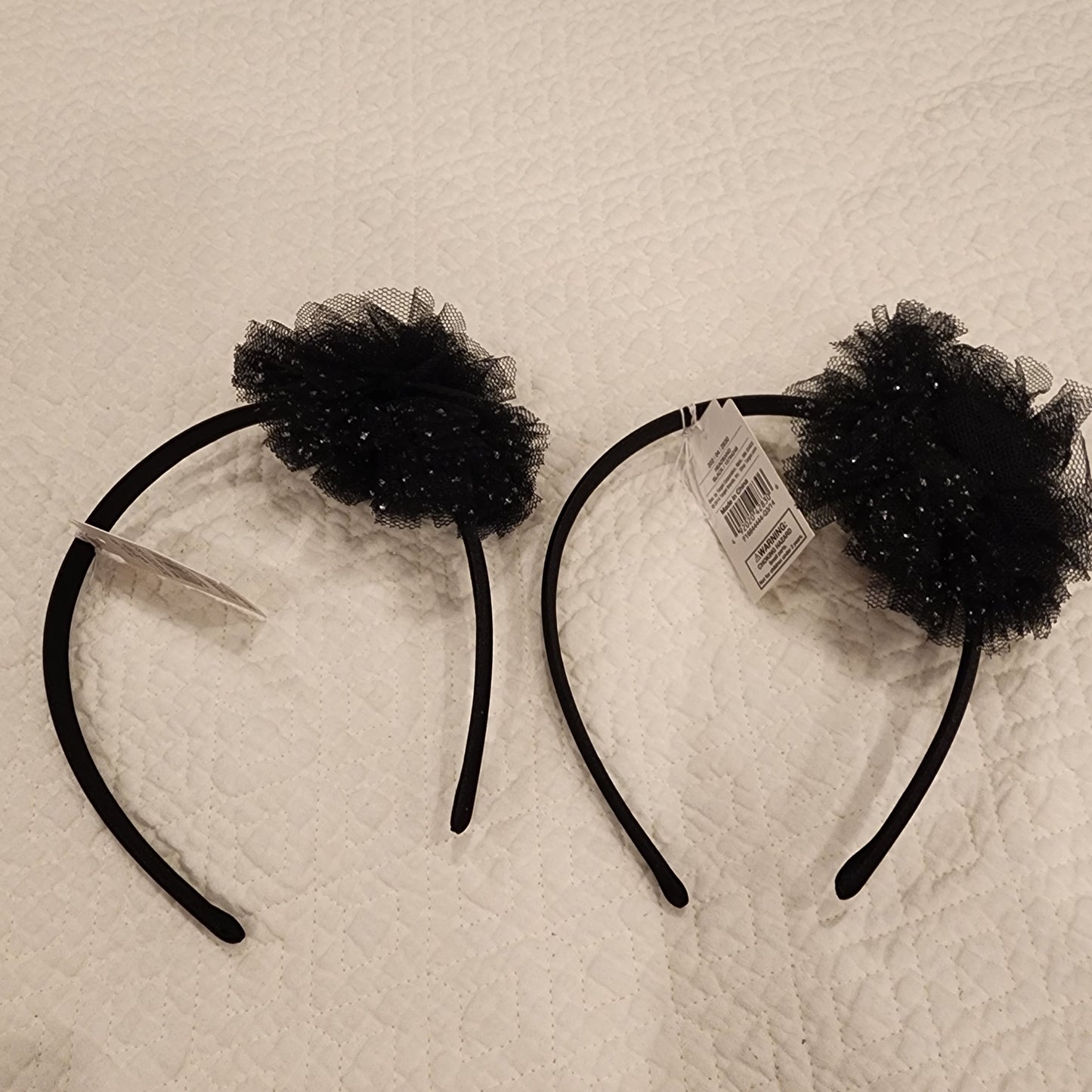 #135 NWT black sparkle headbands - 2 count