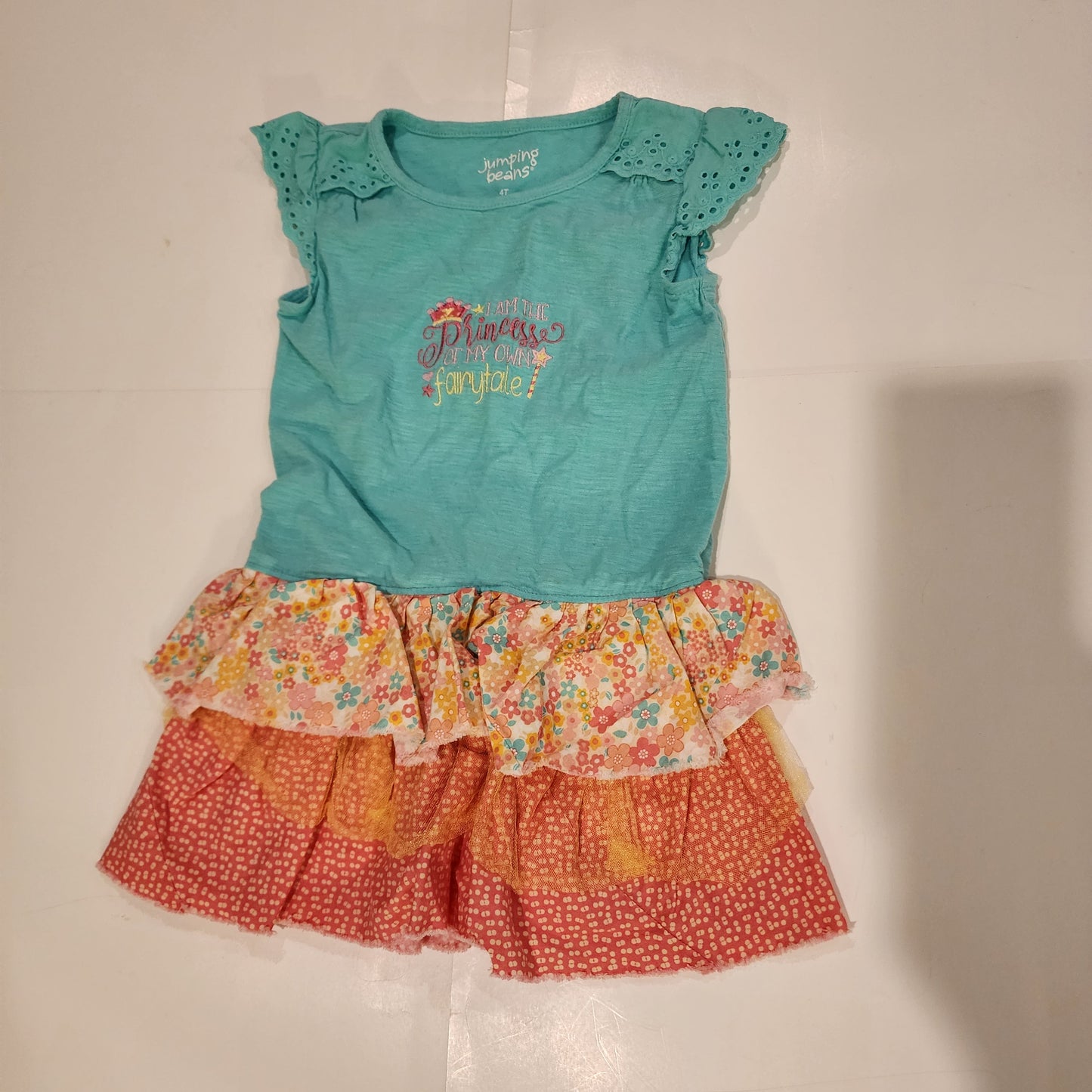 #135 girls 4T Handcrafted princess dress EUC