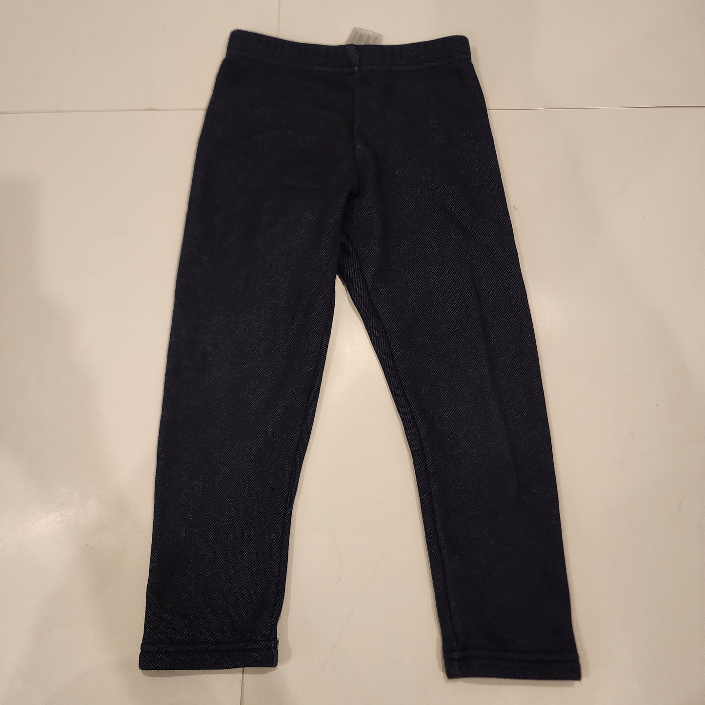 #135 girls size 5 Carters fleece lined denim like leggings