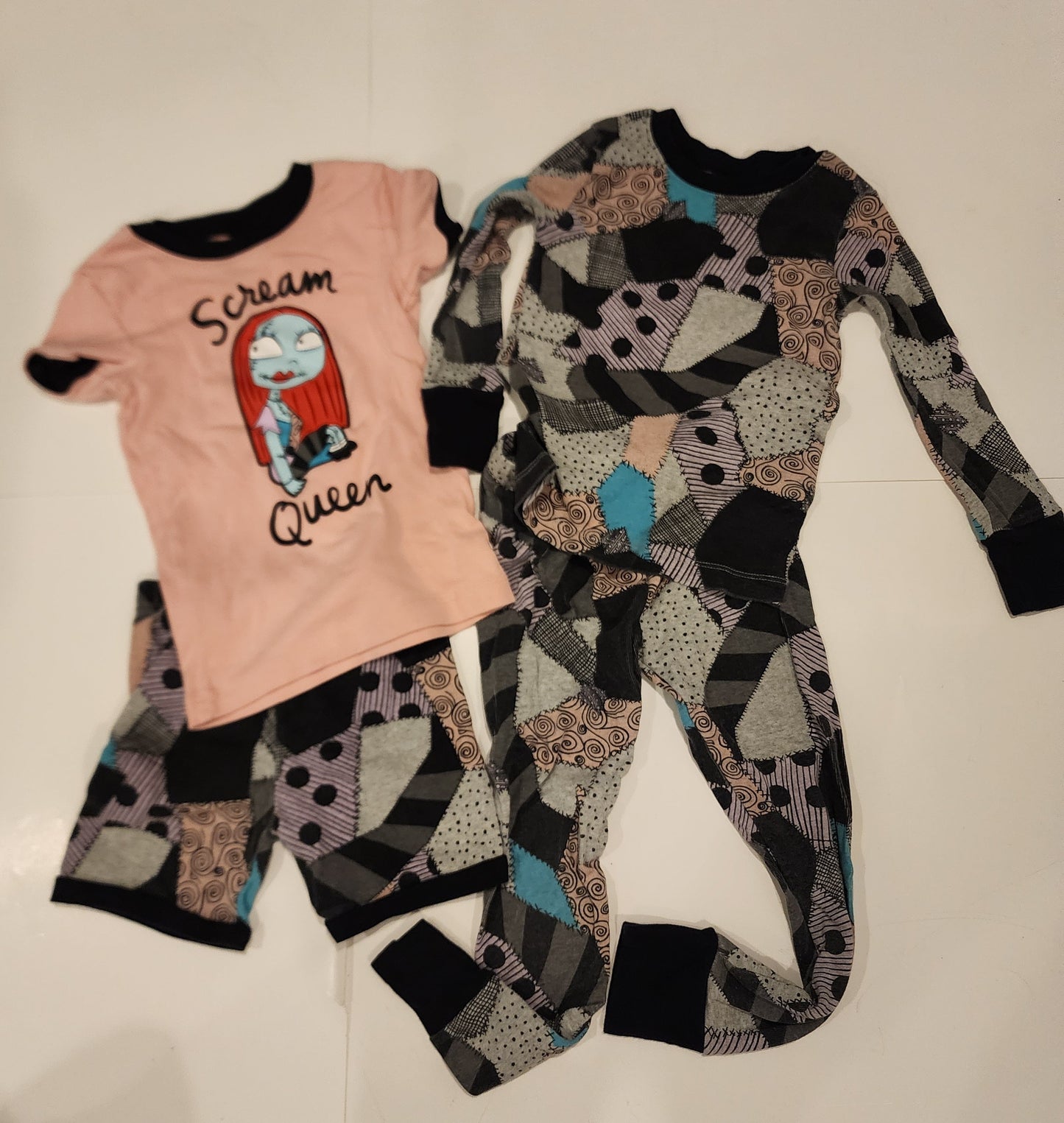 #135 Girls size 4/5 Disney Nightmare Before Christmas Sally Pajamas Bundle