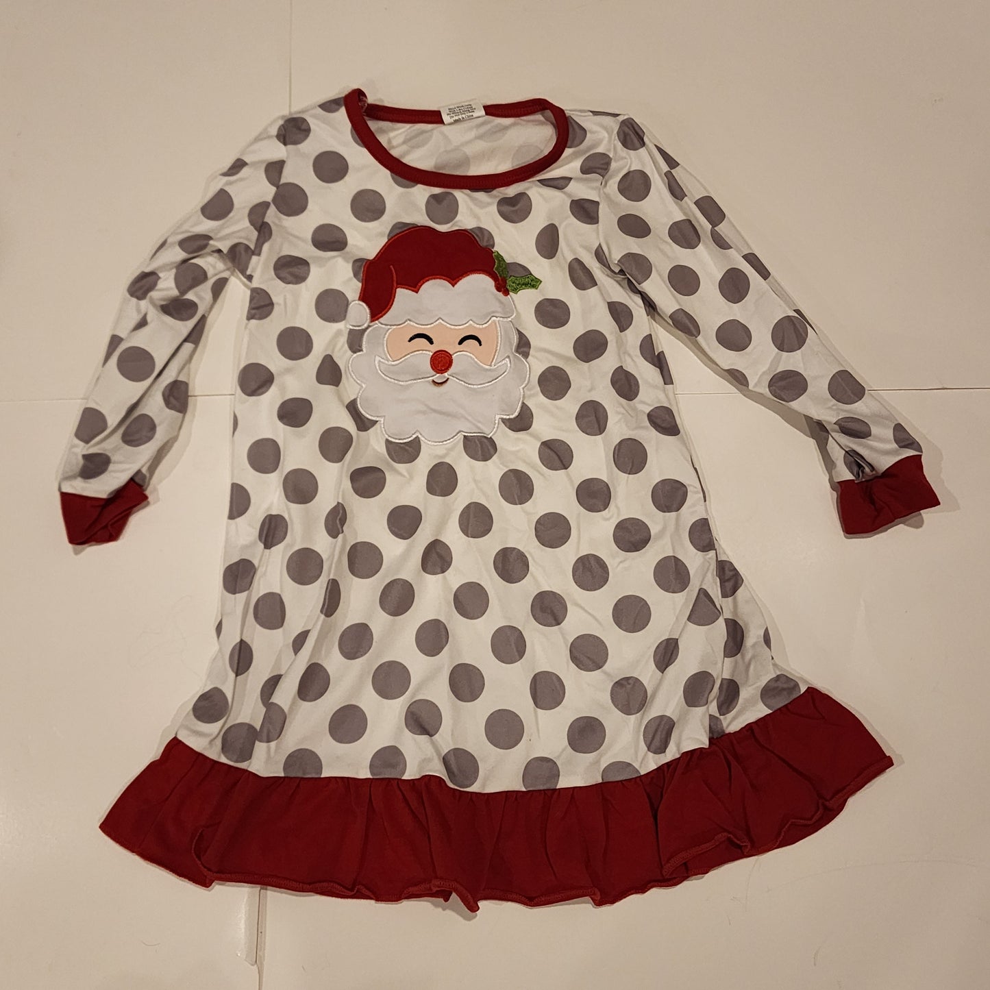 #135 girls size 4T boutique Santa dress