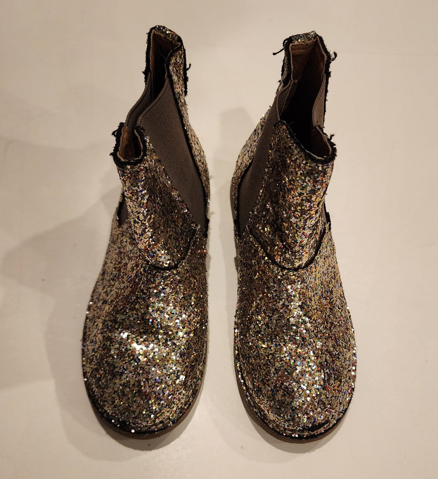 #135 girls size 12 Crewcuts glitter boots