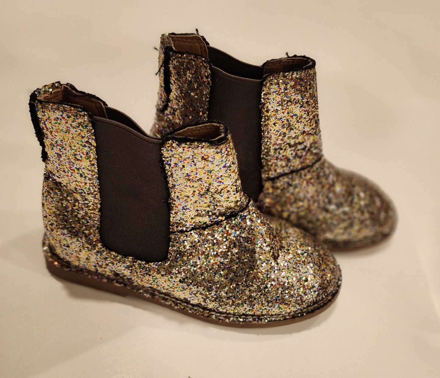 #135 girls size 12 Crewcuts glitter boots