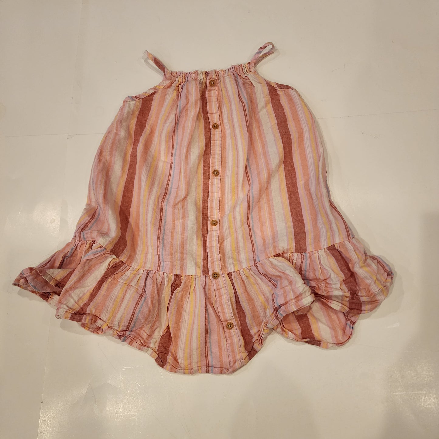 #135 girls Size 5T Osh Kosh cotton striped dress