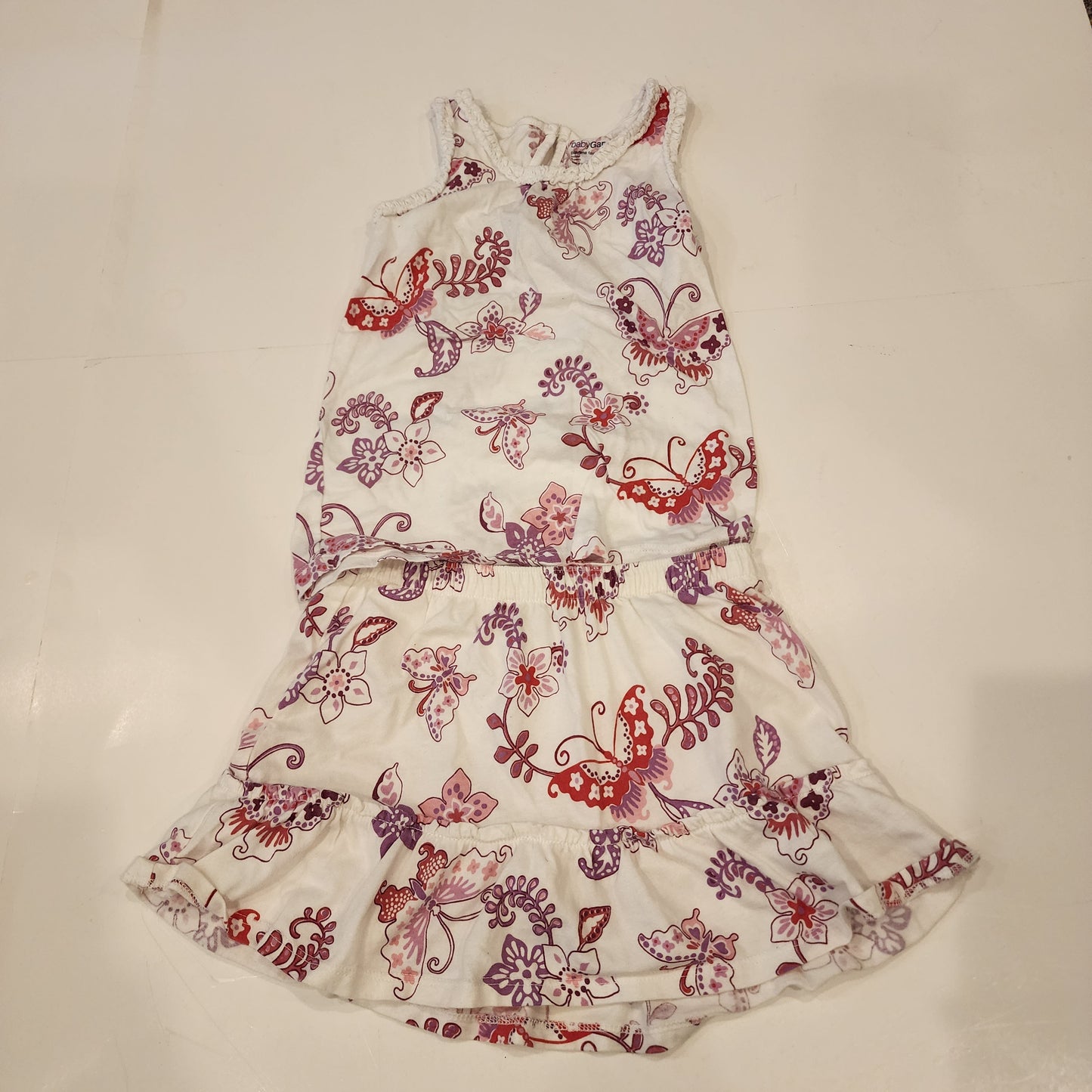 #135 girls size 5 Baby Gap butterfly skort outfit