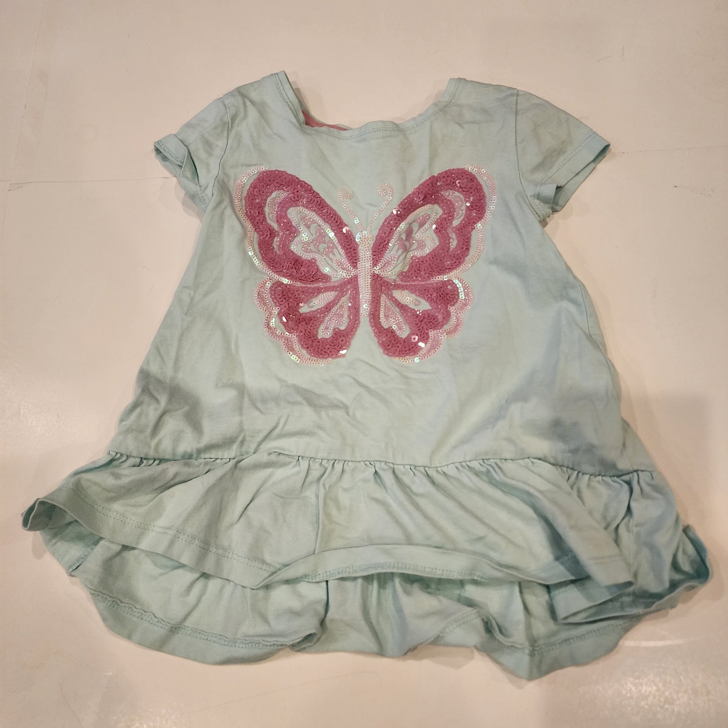 #135 girls size 5 Cynthia Rowley butterfly sequin shirt
