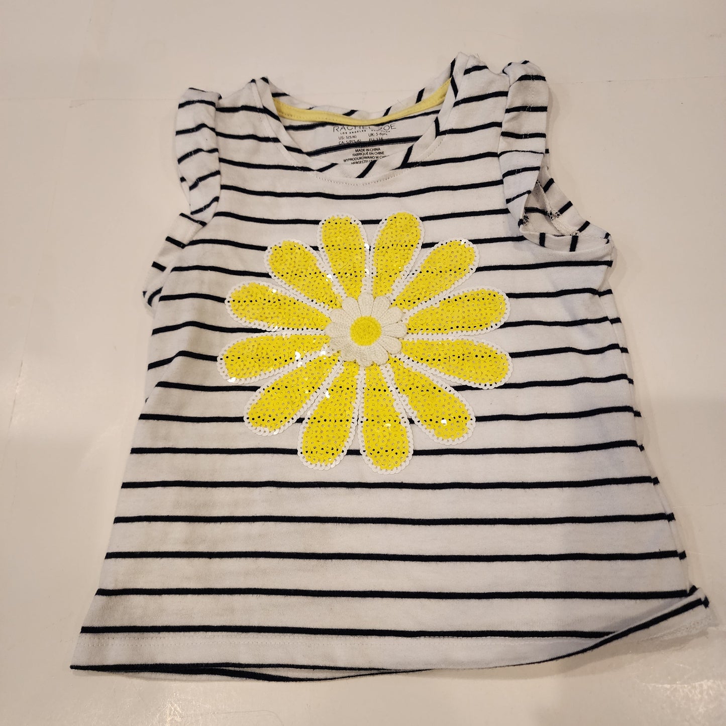 #135 girls size 5 /6 Rachel Zoe sequin daisy shirt