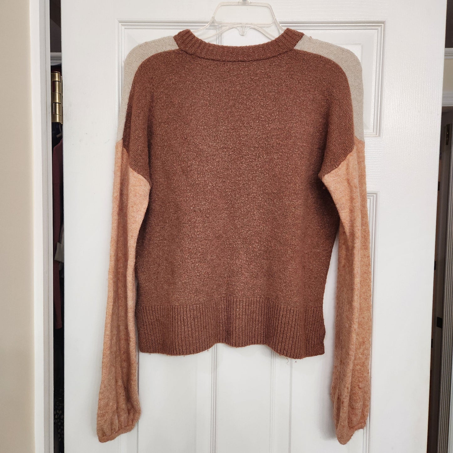 REDUCED #142 Madewell Womens Small Colorblock Payton Pullover Sweater in Coziest Yarn