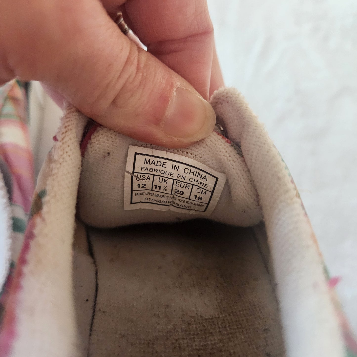 #142 Polo Ralph Lauren Size 12 Brisbane Pink Plaid Low Top Sneakers Shoes