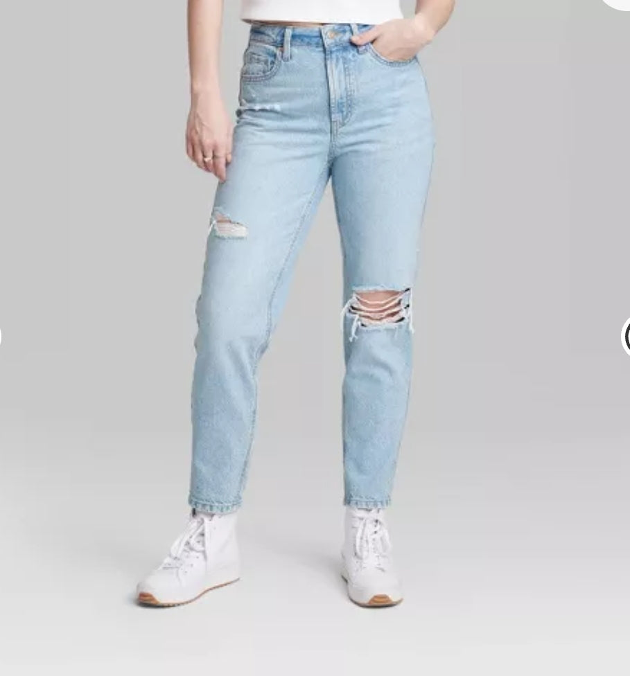 #142 NWT Wild Fable Sz 4 Super High Rise Curvy Tapered Jeans