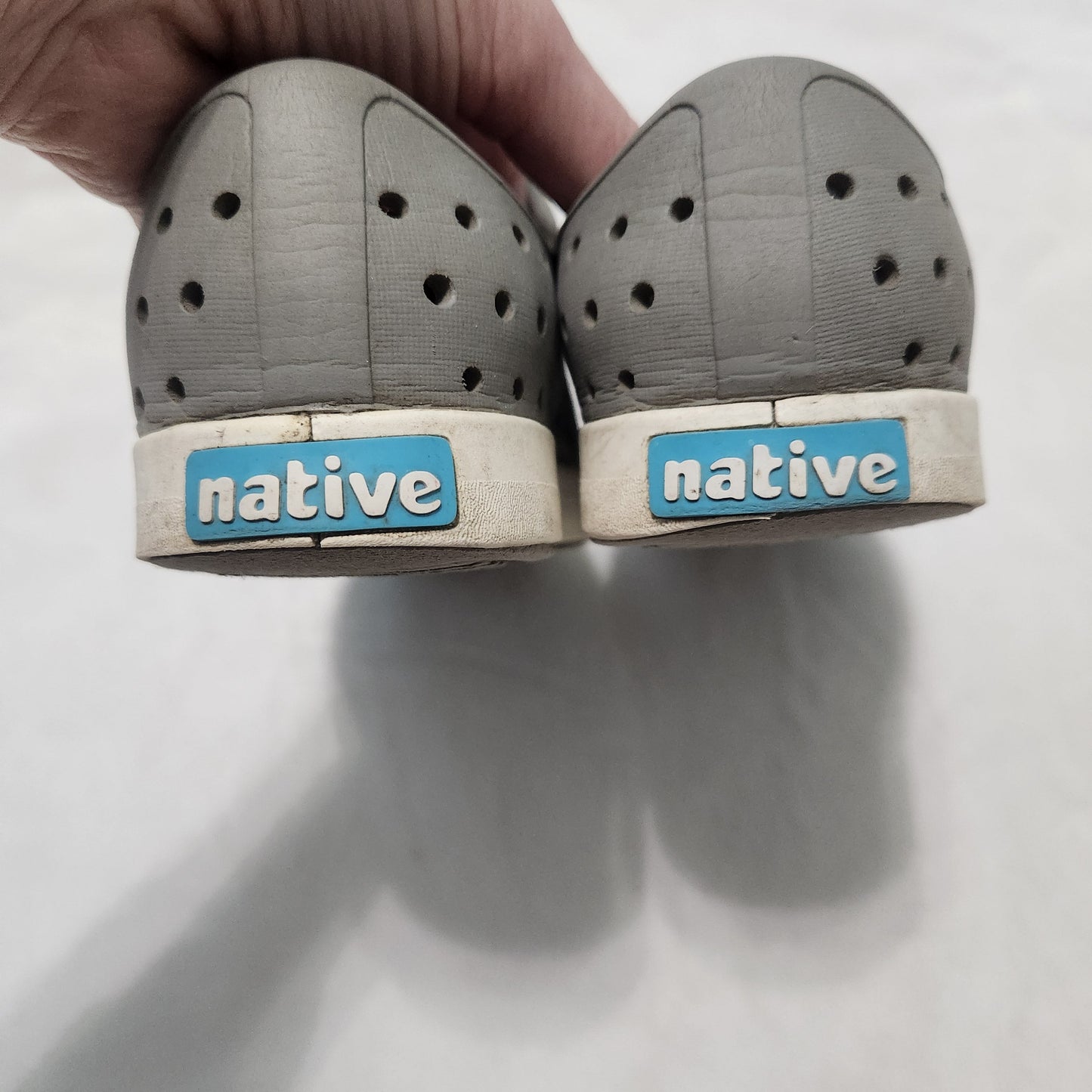 REDUCED #142 Native Jefferson Kids J1 Gray Slip On Shoes