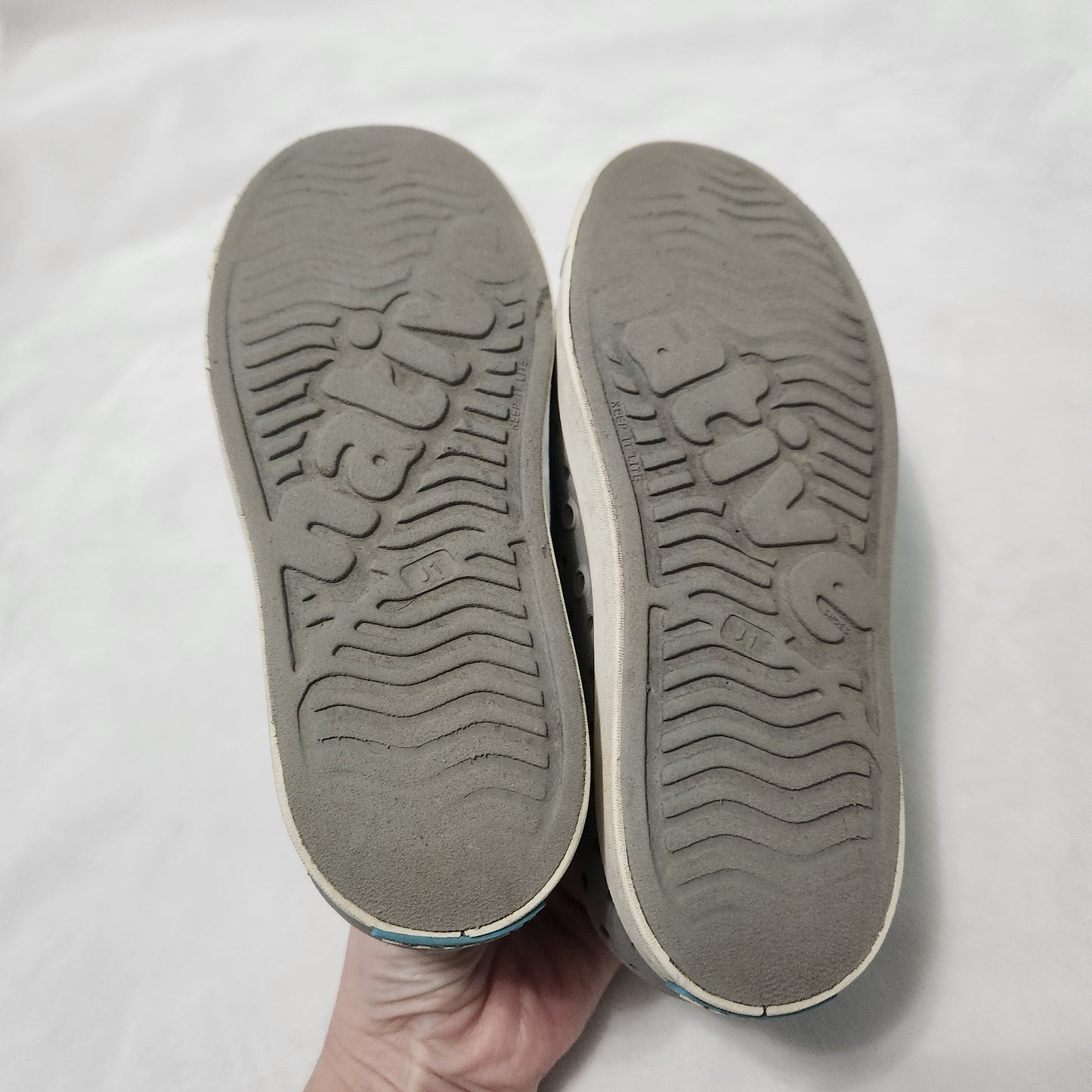 REDUCED #142 Native Jefferson Kids J1 Gray Slip On Shoes
