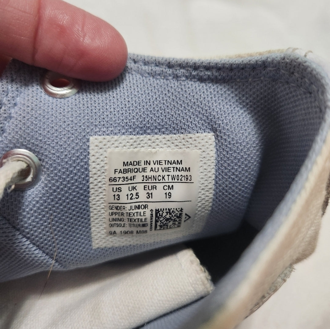 #142 Disney Frozen x Converse All Stars Size 13 High Top Sneakers