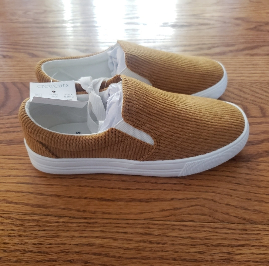 #142 NWT Crewcuts Sz 11 Kids' Corduroy Slip-on sneakers