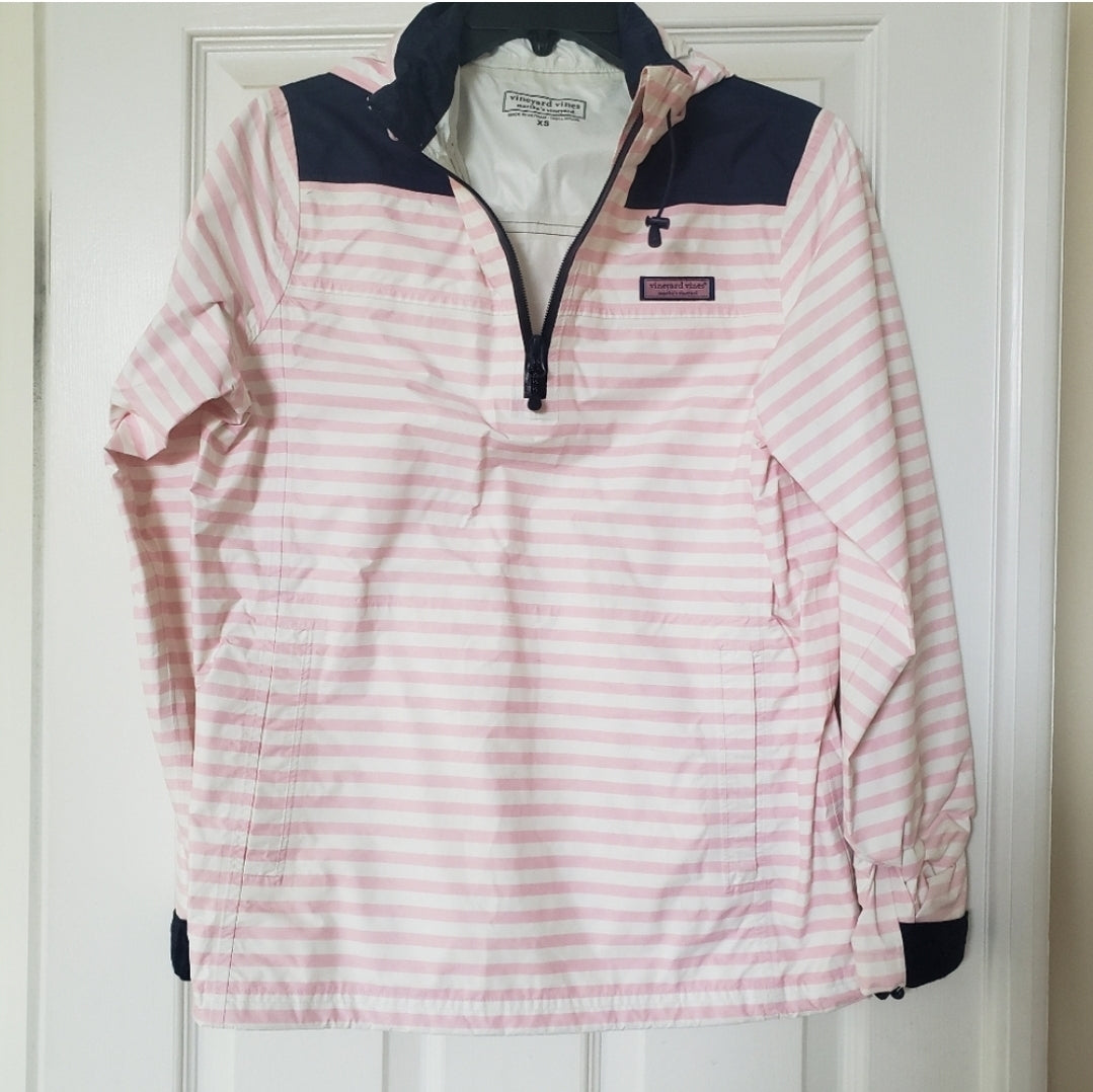 #142 Vineyard Vines XS Striped Shep Windbreaker Pullover