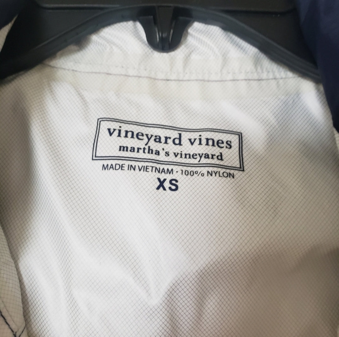 #142 Vineyard Vines XS Striped Shep Windbreaker Pullover