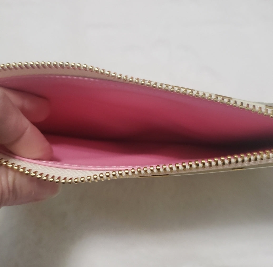 #142 NWT Kate Spade New York Golden Floral Pouch Gold Multi