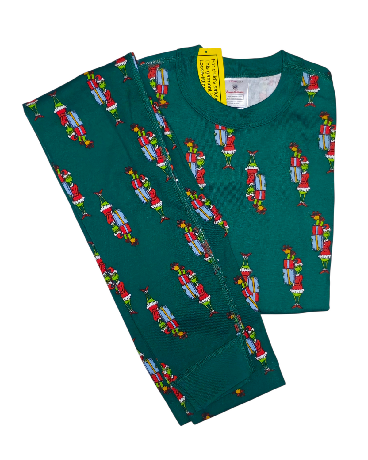 #89 Boys/Girls 8 (130) Hanna Andersson | Dr. Seuss Grinch pajamas - green NWT
