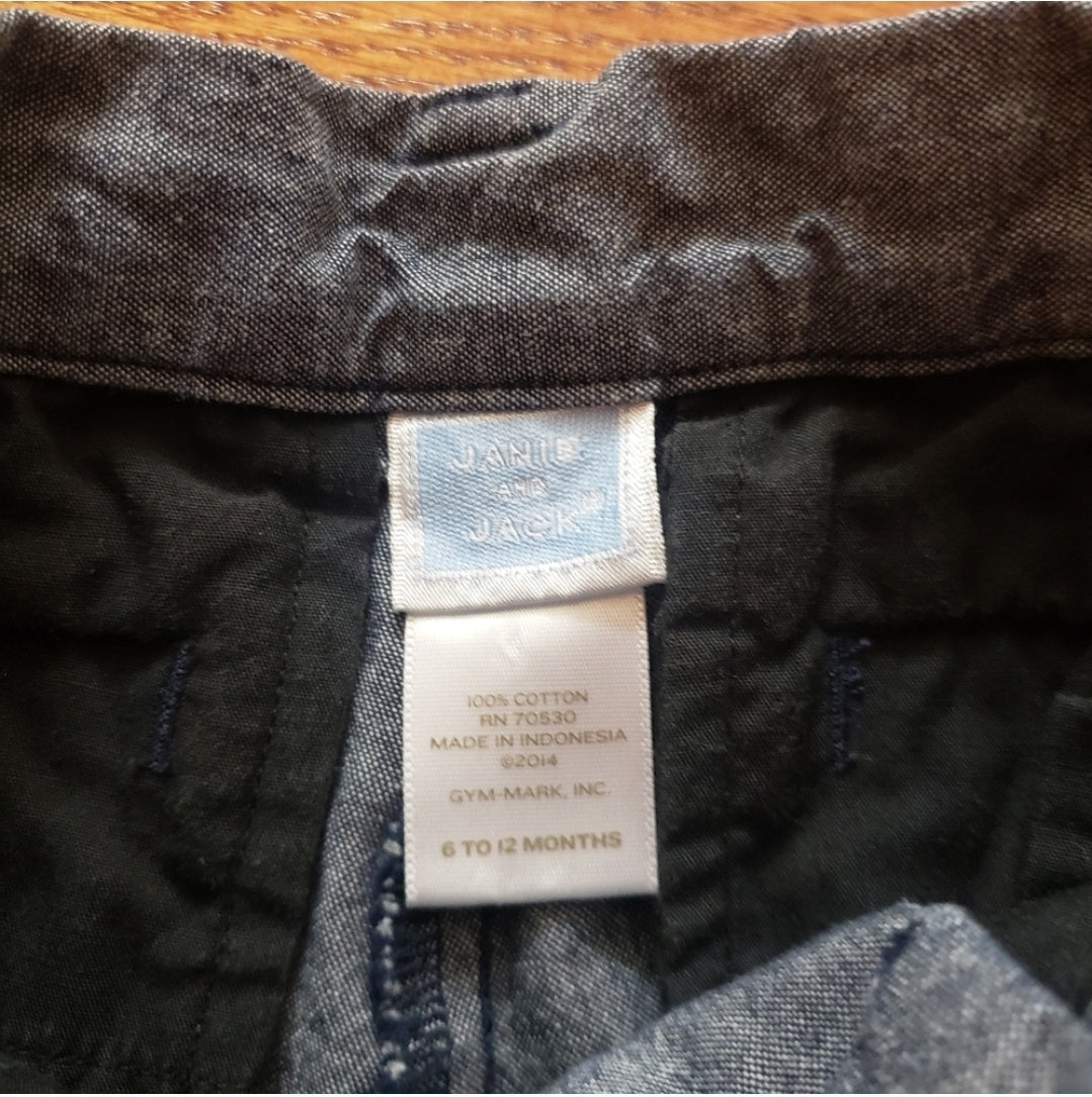 #142 Janie and Jack 6-12 Mth Chambray Style Dress Pants