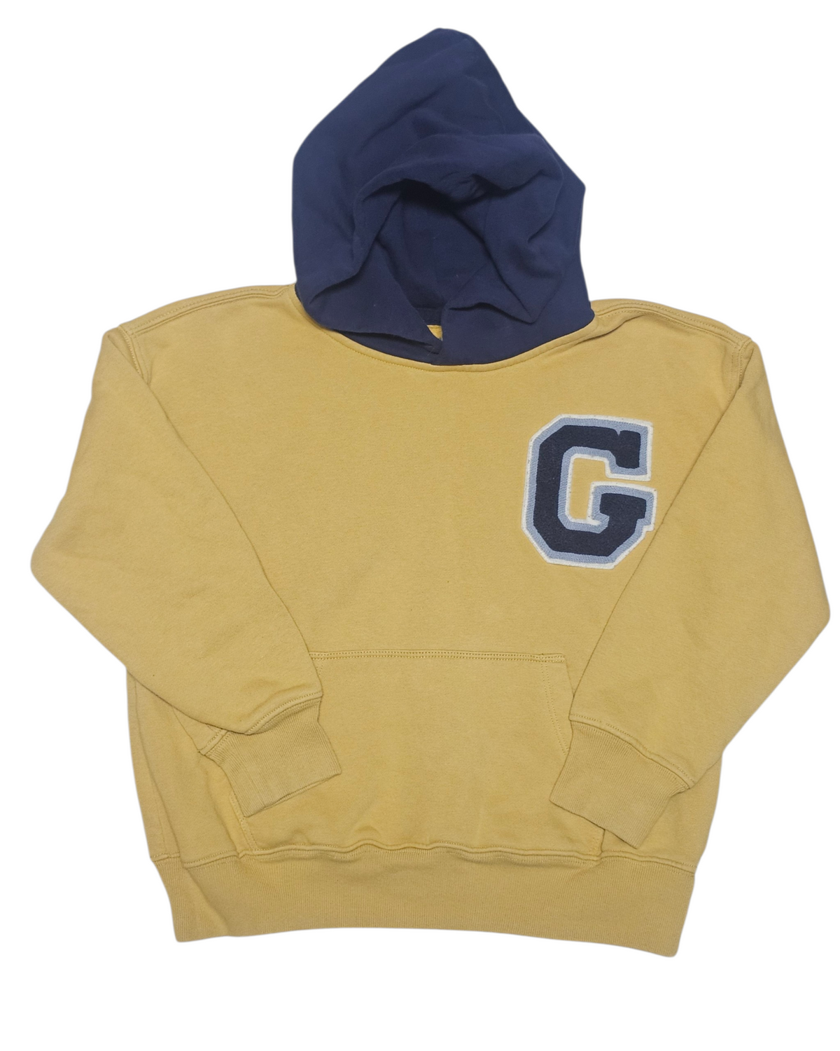 #89 Boys 6-7 (S) Gap | "G" hoodie - yellow & blue EUC