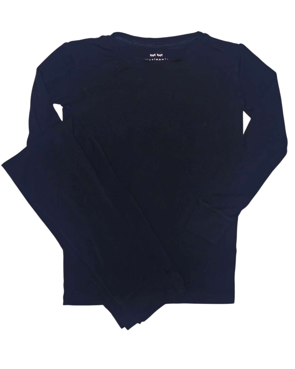 #89 Boys 7-8 Little Sleepies | Long sleeve pjs - Solid black NWOT