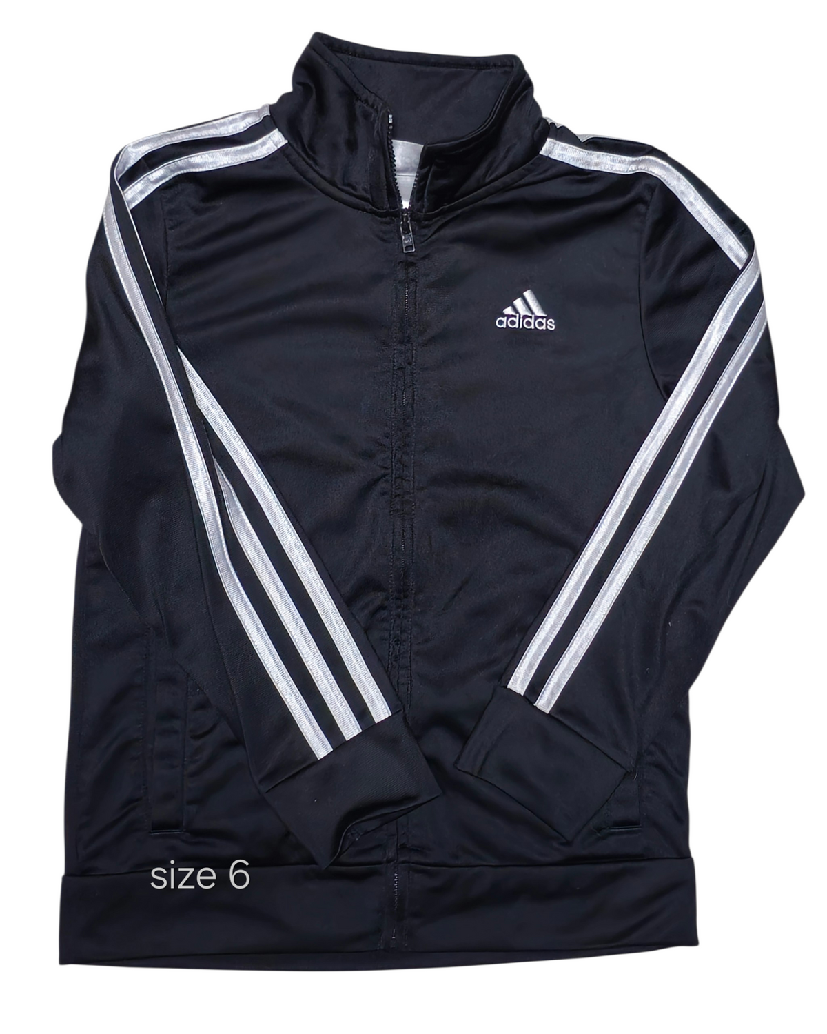#89 Boys 6 Adidas | Tri-Stripe track jacket - EUC