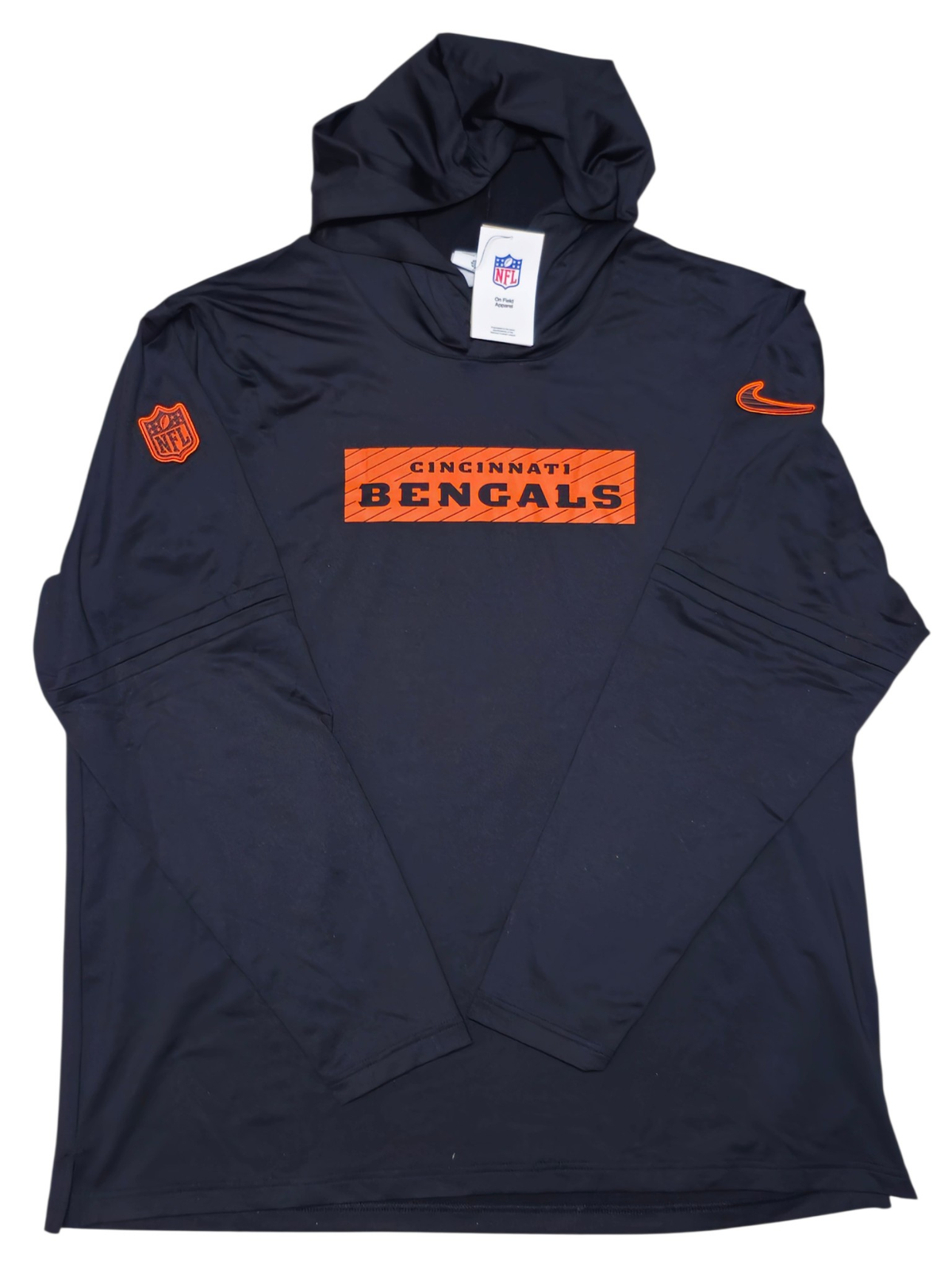 #89 Men 3X Nike | Bengals Dri-Fit Sideline Performance LS hooded shirt - black NWT 85