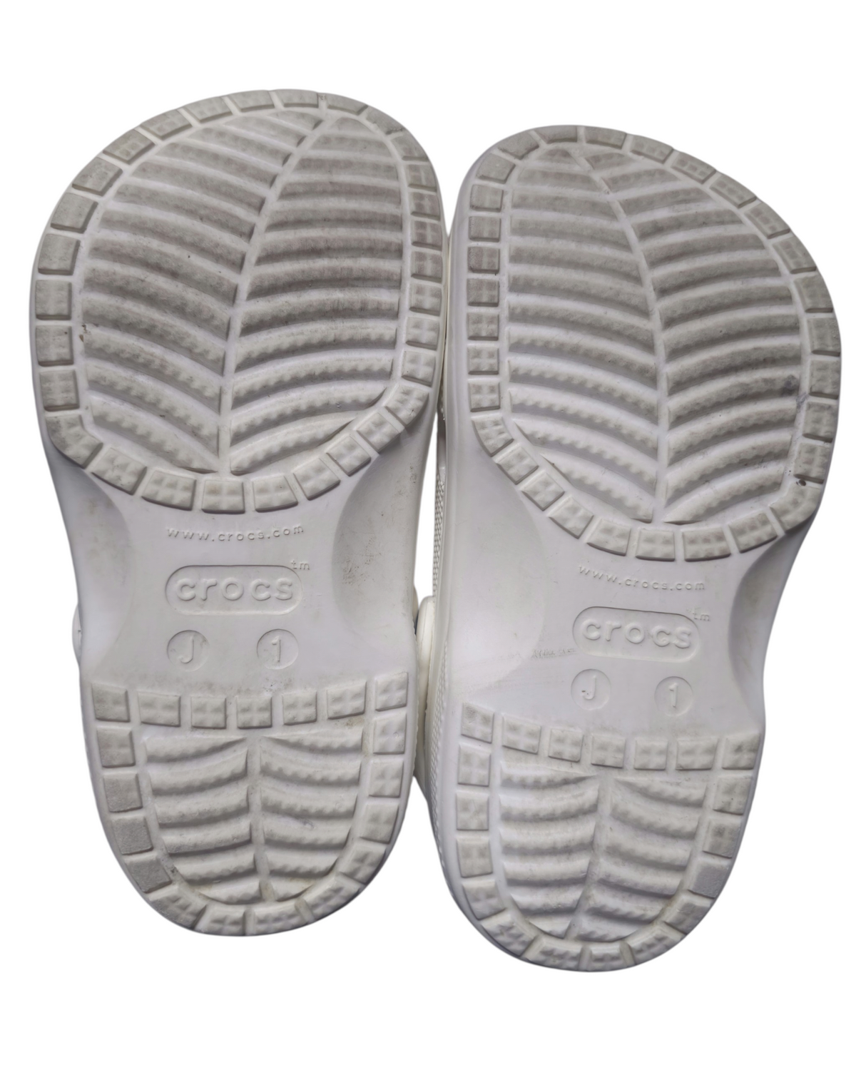 #89 Kids J1 Crocs | Baya Clog - white EUC