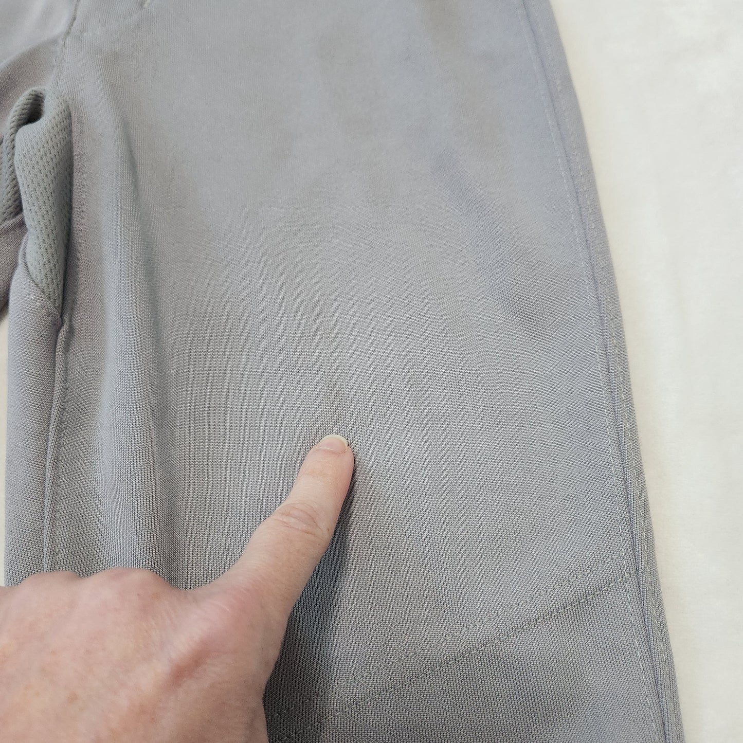 #142 Adidas YS 9-10 Gray Baseball Pants