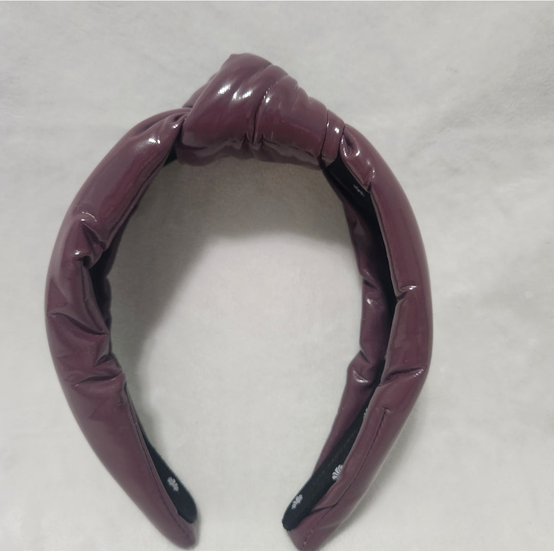 #142 Lele Sadoughi Faux Leather Knotted Headband