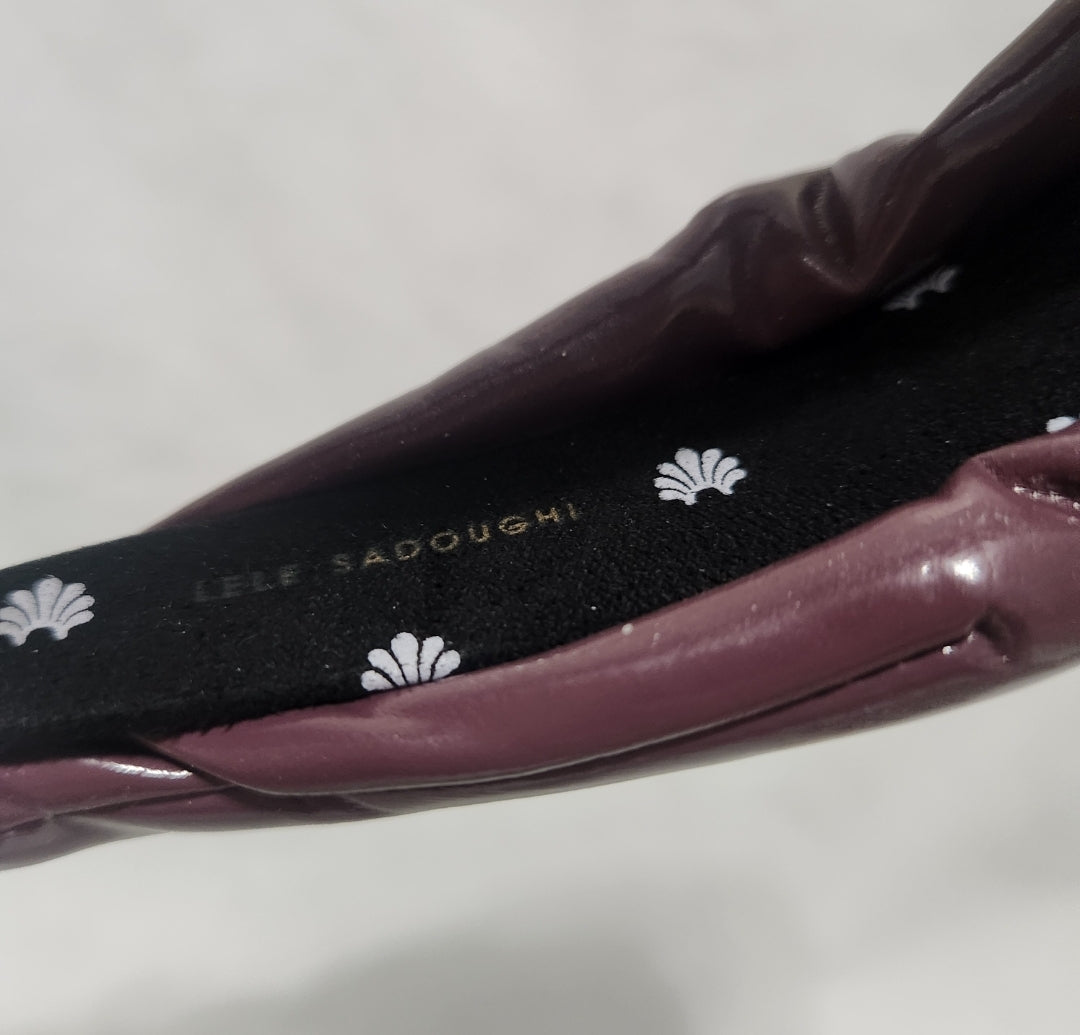 #142 Lele Sadoughi Faux Leather Knotted Headband