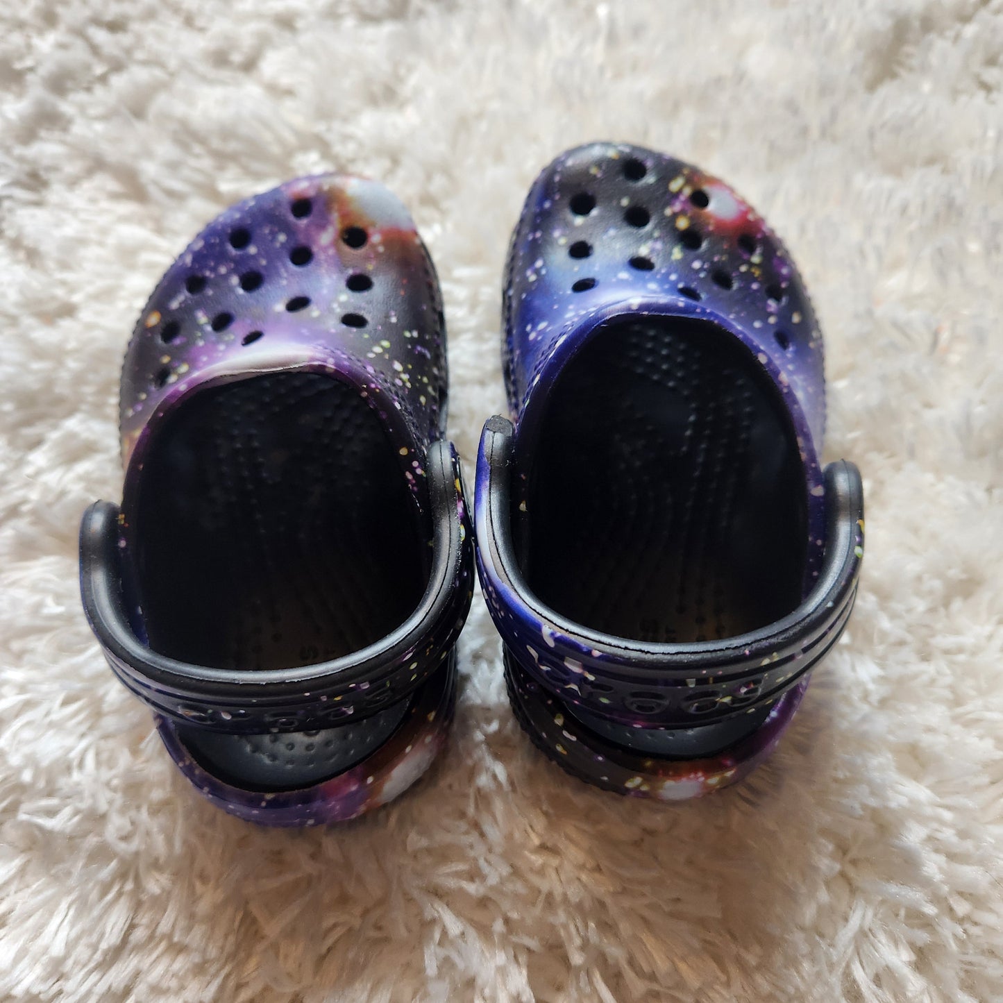 REDUCED #142 Crocs Kids’ Sz 4 Classic Space Galaxy Clog