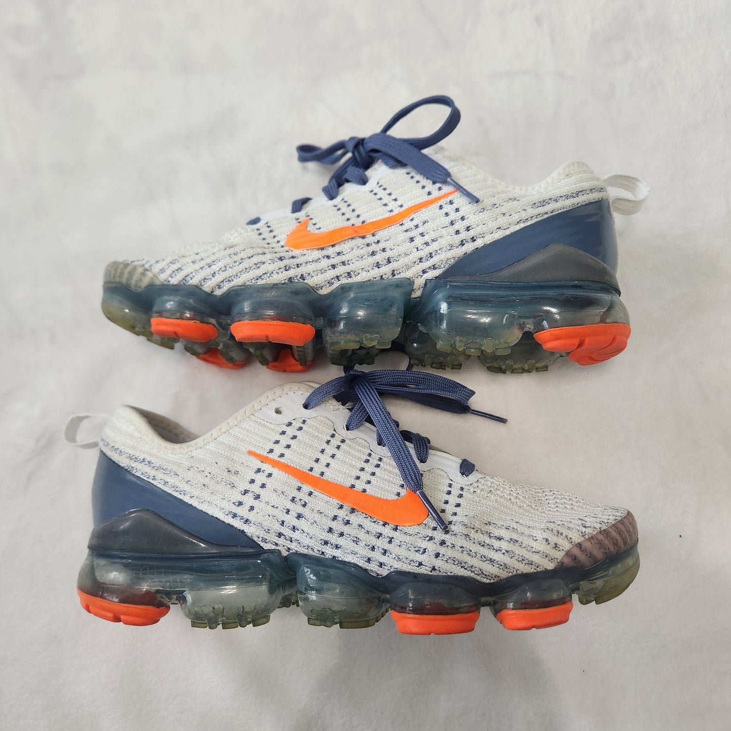 REDUCED #142 Nike Air VaporMax Kids Sz 6.5 Flyknit 3 GS 'Diffused Blue Hyper Crimson'