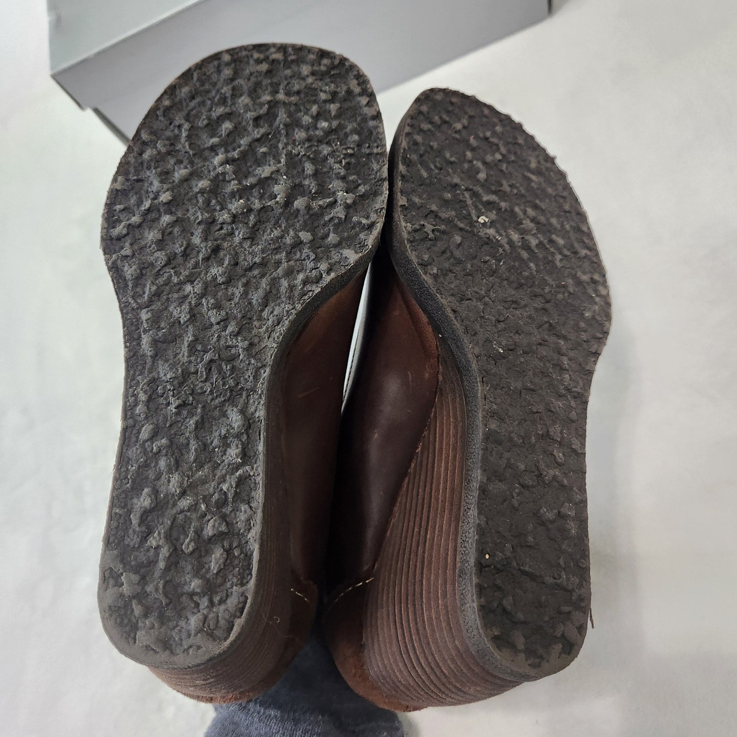 REDUCED #142 Buckle BKE Sole 8.5 Mystical Brown Leather Heeled Wedges