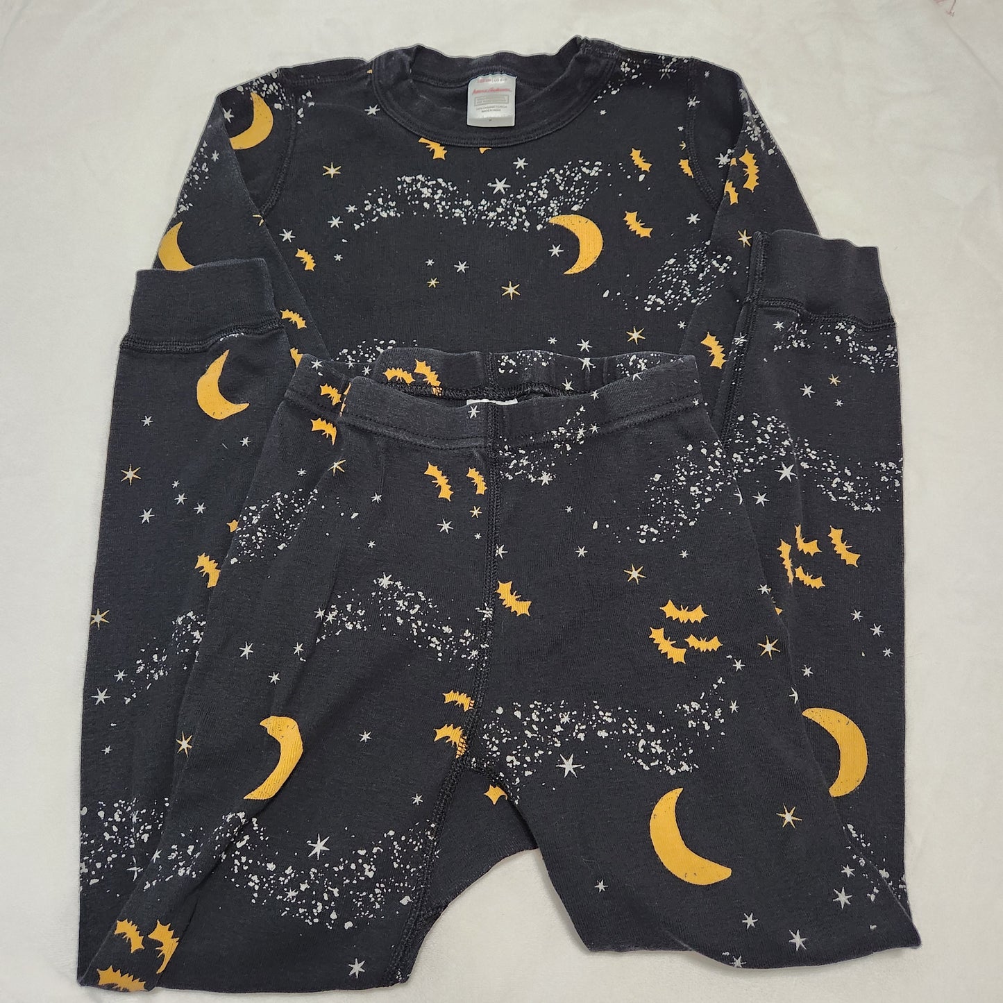 #142 Hanna Andersson 6/7 Halloween Bats PJ Pajama Set