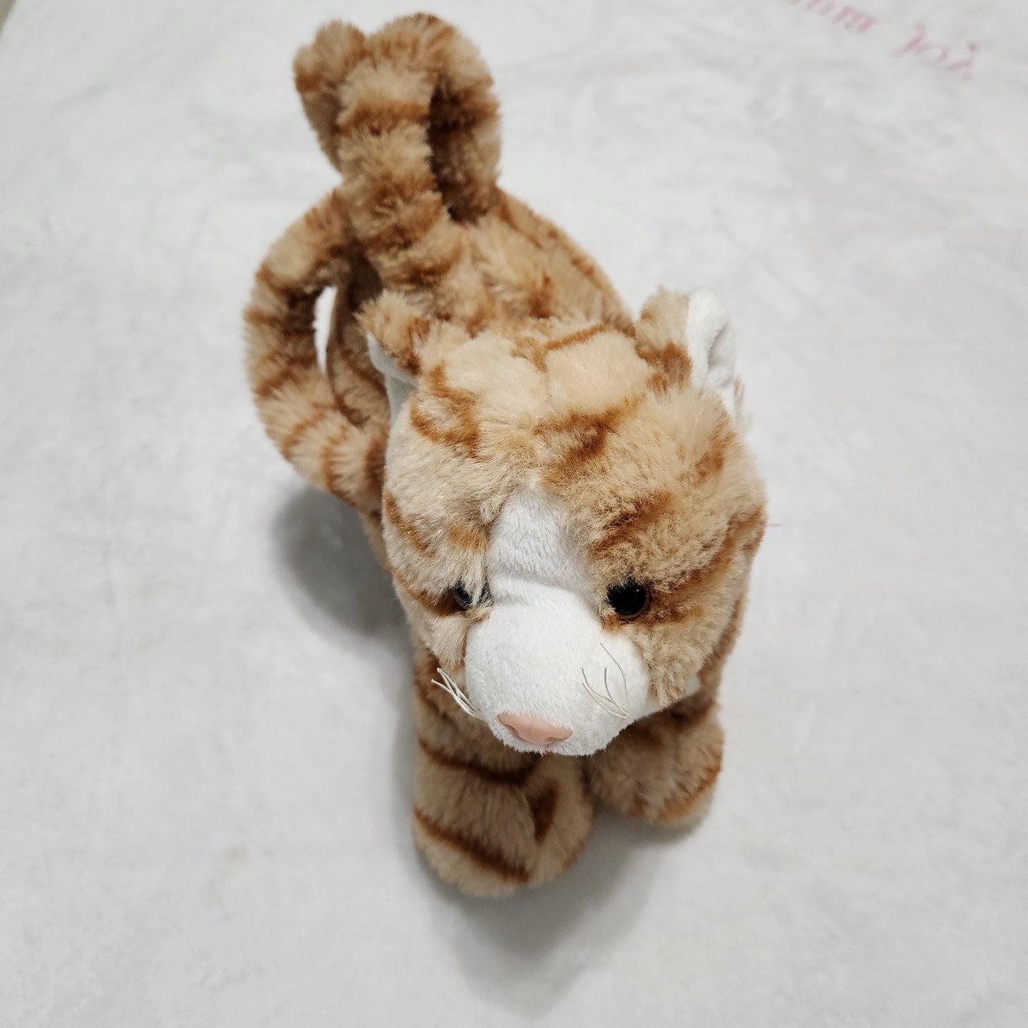 REDUCED #142 Plushies Orange Tabby Cat Plush Purse With Cat Tail Zipper