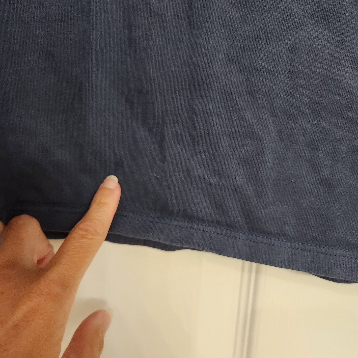 #142 Vineyard Vines Sz 18 Long Sleeve Navy Football Logo Tee